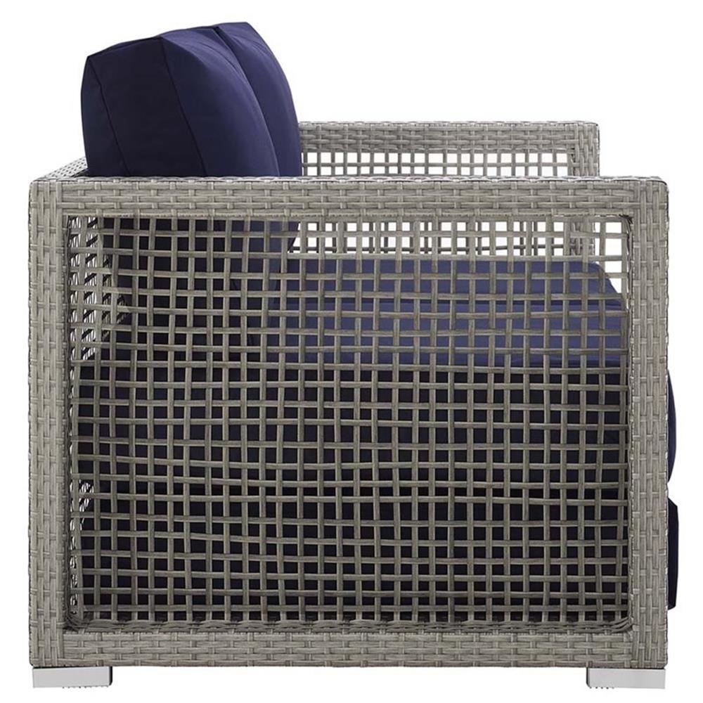 Afuera Living Wicker Patio Loveseat in Gray - Image 12
