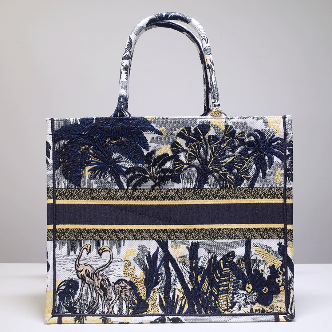 Christian Dior Large Dior Book Tote Black Multicolor, For Women, Women’s Handbags 16.5in/42cm CD1:1High-quality replica