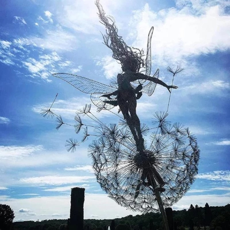Betoverende Feeën Tuin Sculpturen - Metaal Tuindecor - Magisch en Gedetailleerd Ontwerp