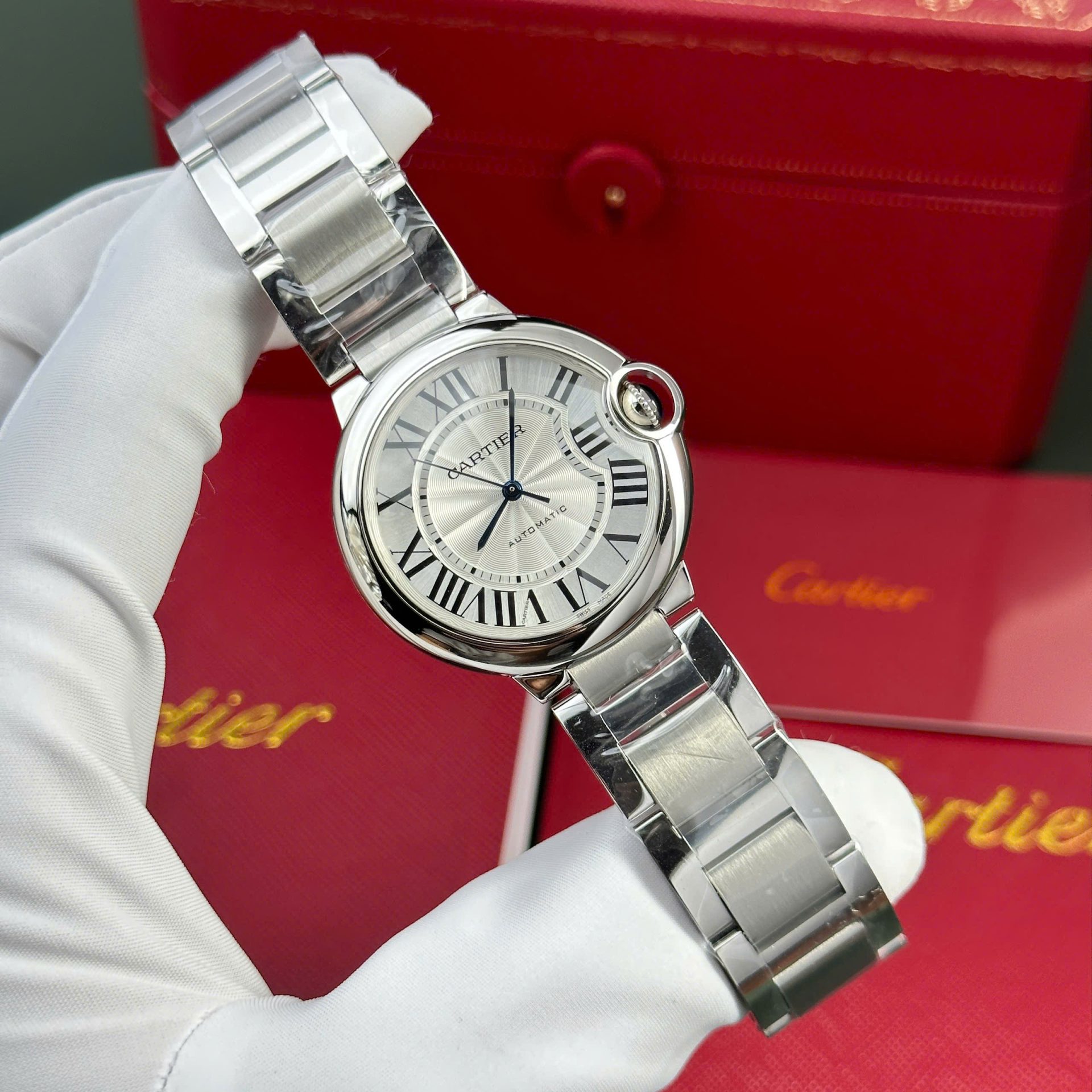 Cartier Ballon Bleu Replica Watch White Dial Metal Wire AF Factory 36mm - Elite Watch Atelier
