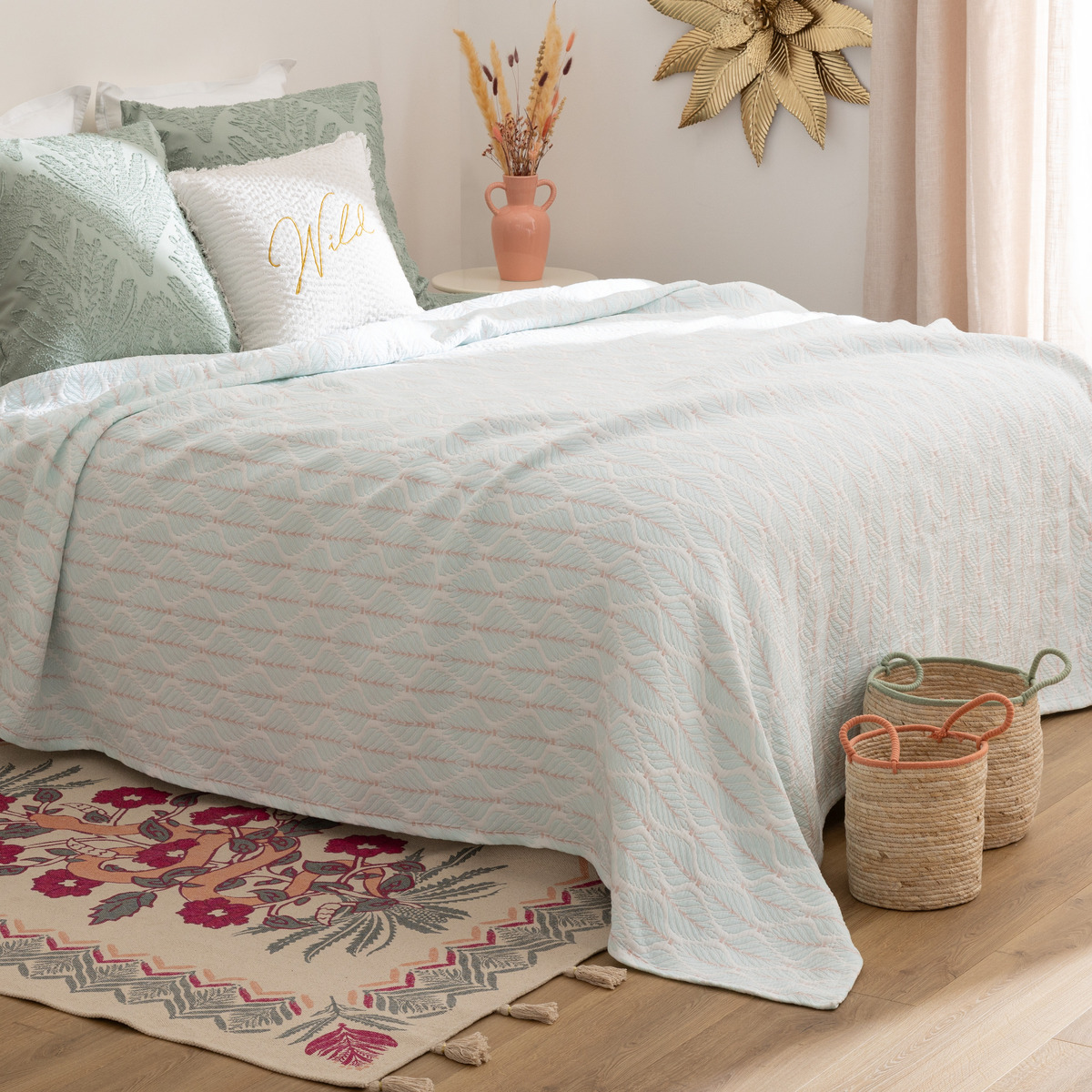 Bedspread "Wild" Jacquard, Light Blue, 240x260 cm