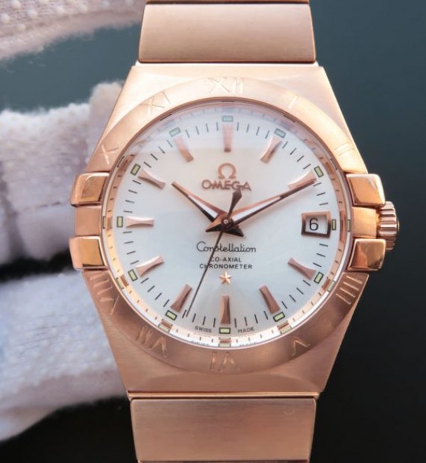 Replica Omega V6 Constellation 123.20.35 RG Case White Dial - Top club