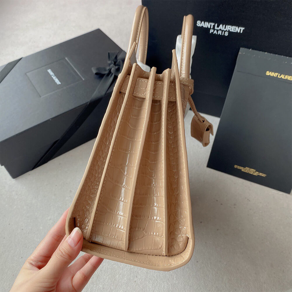 YSL Sac De Jour Baby Bag In Crocodile-Embossed1:1High-quality replica