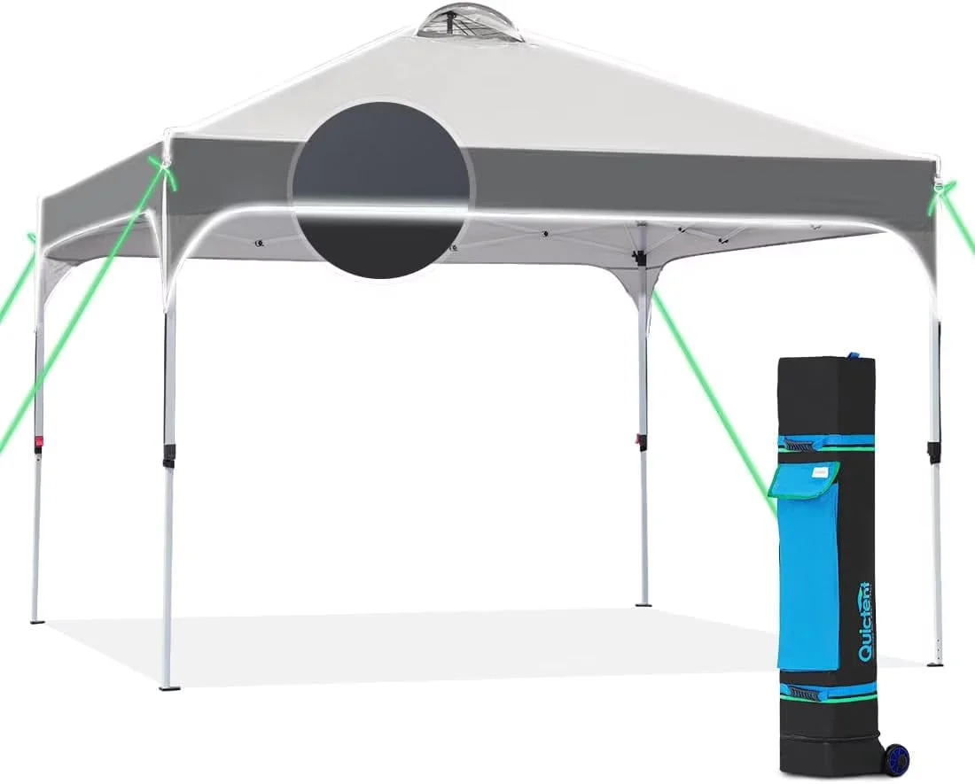 Quictent 10 x 10 ft Pop-Up Canopy Tent With Reflective Top, Fluorescent Rope And Vented Top - Image 4 Quictent 10 x 10 ft Pop-Up Canopy Tent With Reflective Top, Fluorescent Rope And Vented Top - Image 4