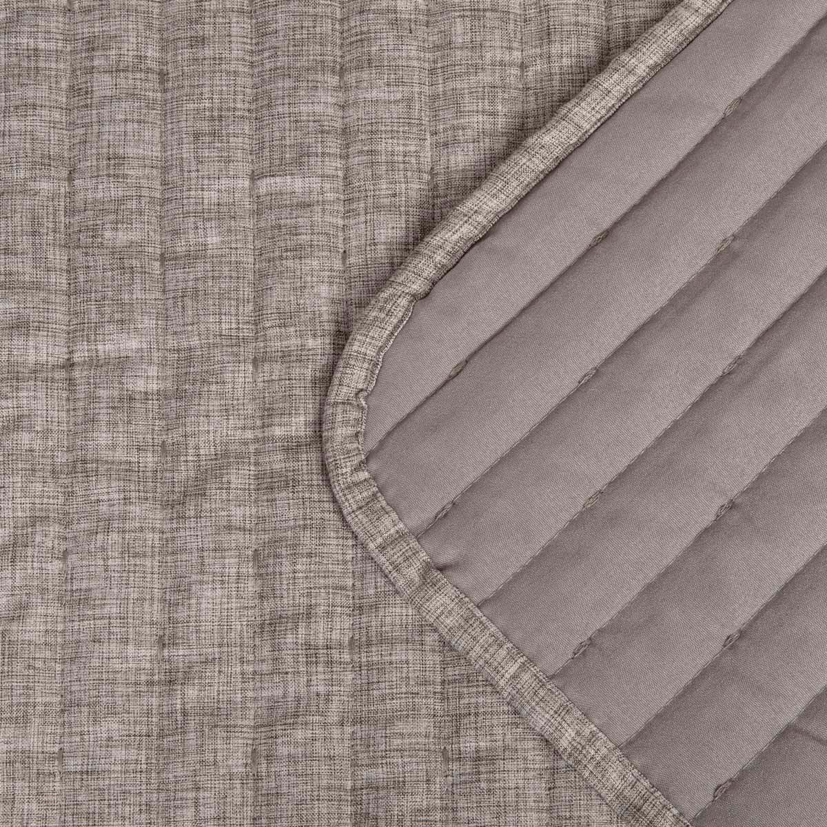 Narzuta BRISTLES w pikowane pasy szara 200x220 cm