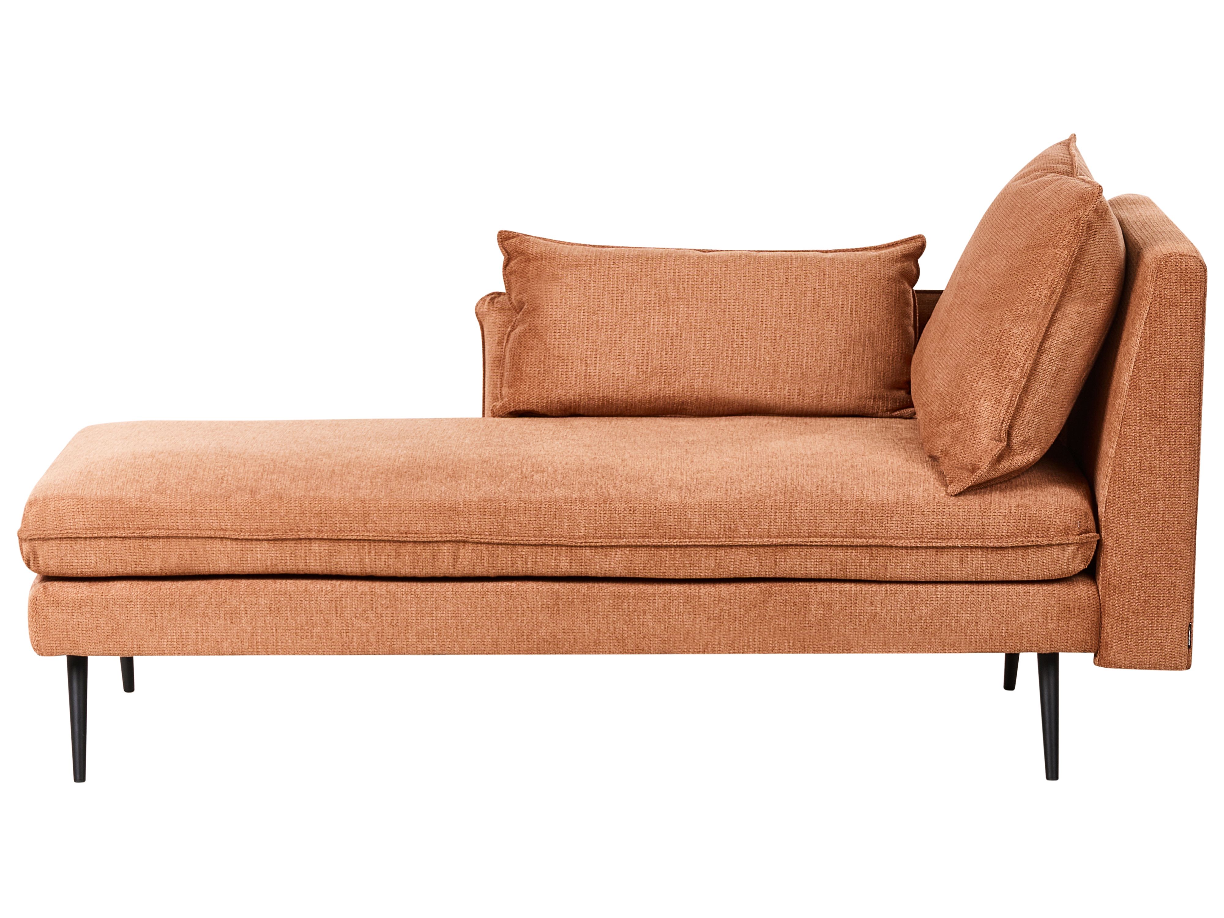 Right-Hand Chaise Lounge YERRES Fabric Orange