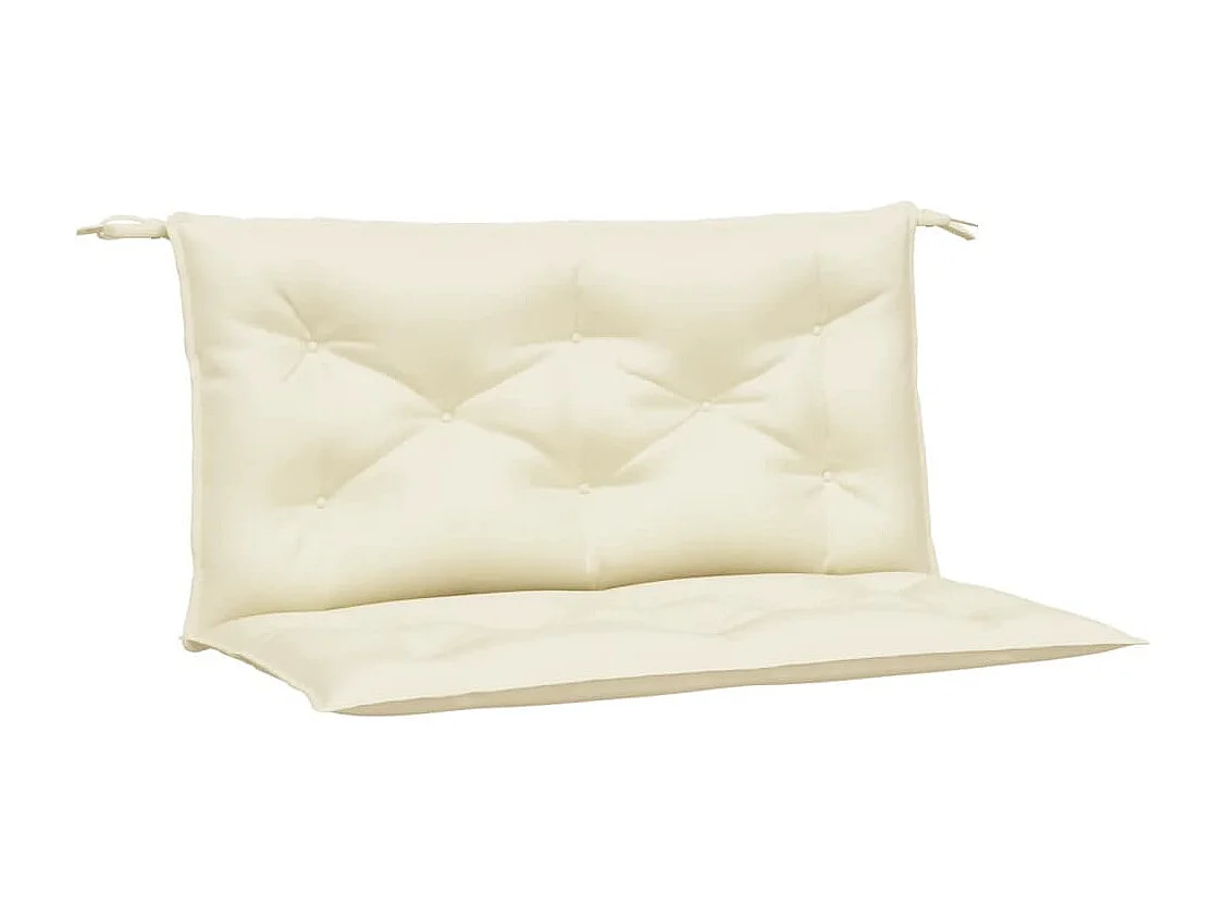 Coussins de banc jardin lot de 2 crème 100x50x7 cm tissu oxford