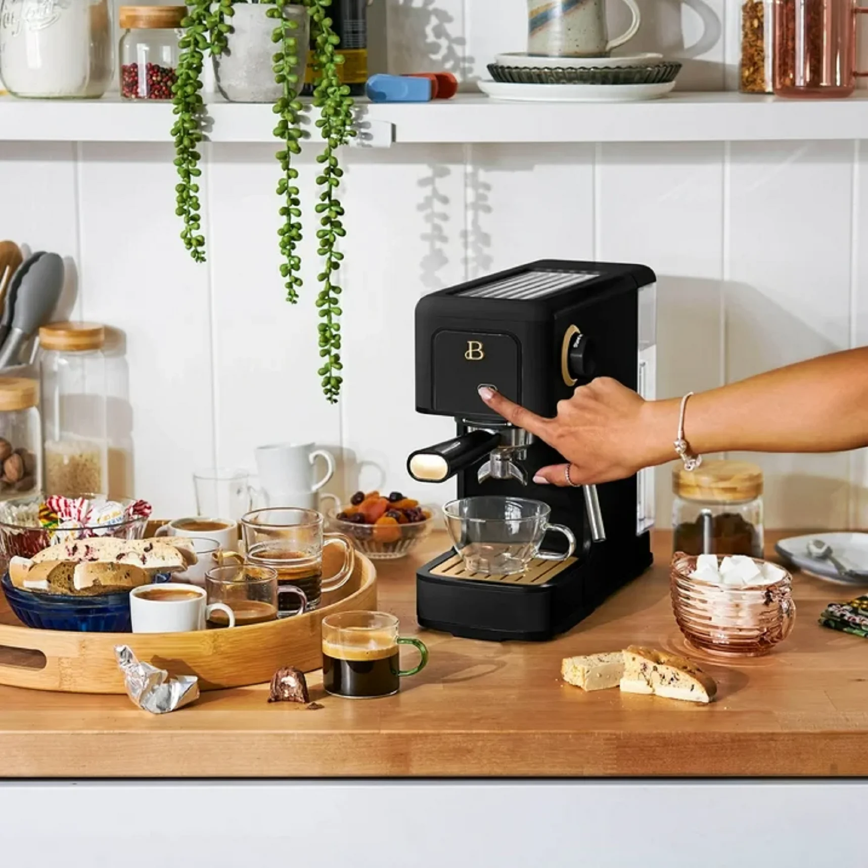 Beautiful Slim Espresso Machine with 20-Bar Pressure, Black Sesame by Drew Barrymore - Image 12