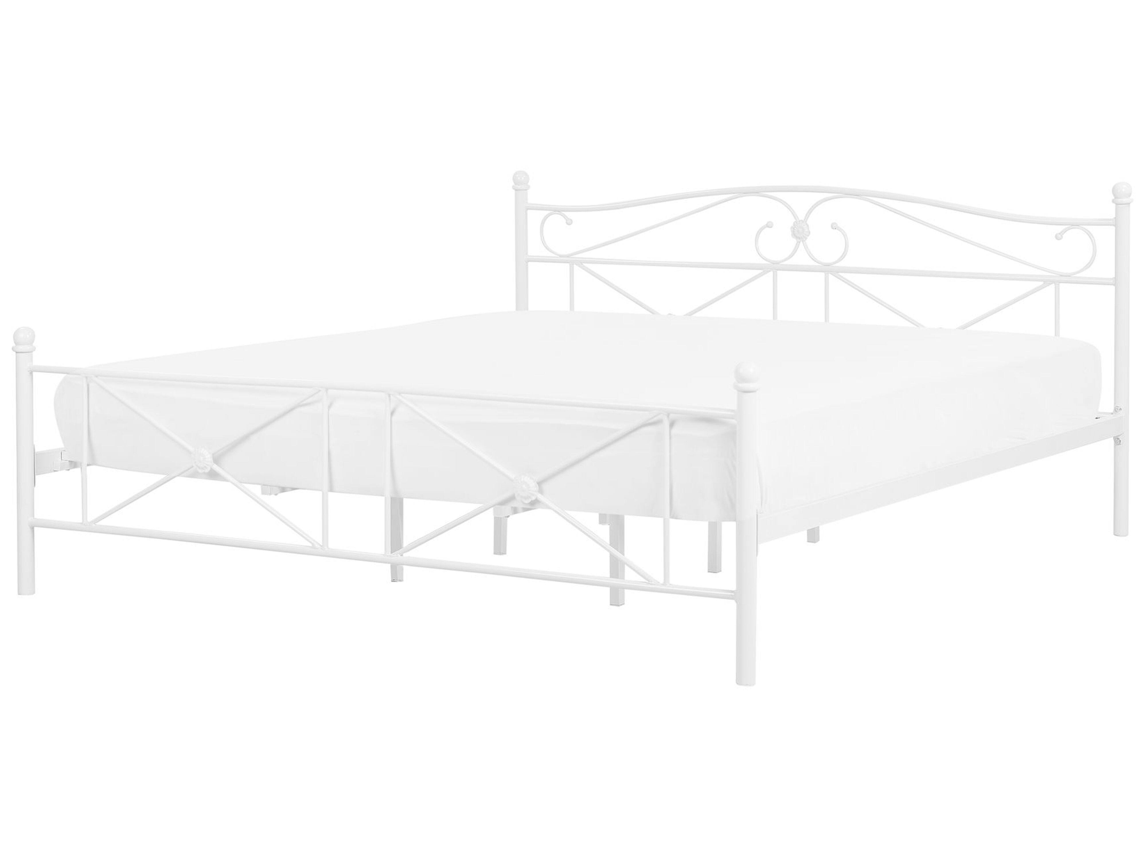 Bed Metal RODEZ 180 x 200 cm (EU Super King) White