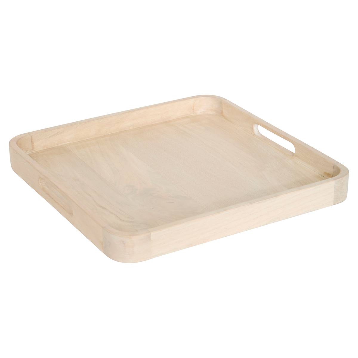 Tray "Mango" Mango wood, 25.5x25.5 cm, Beige