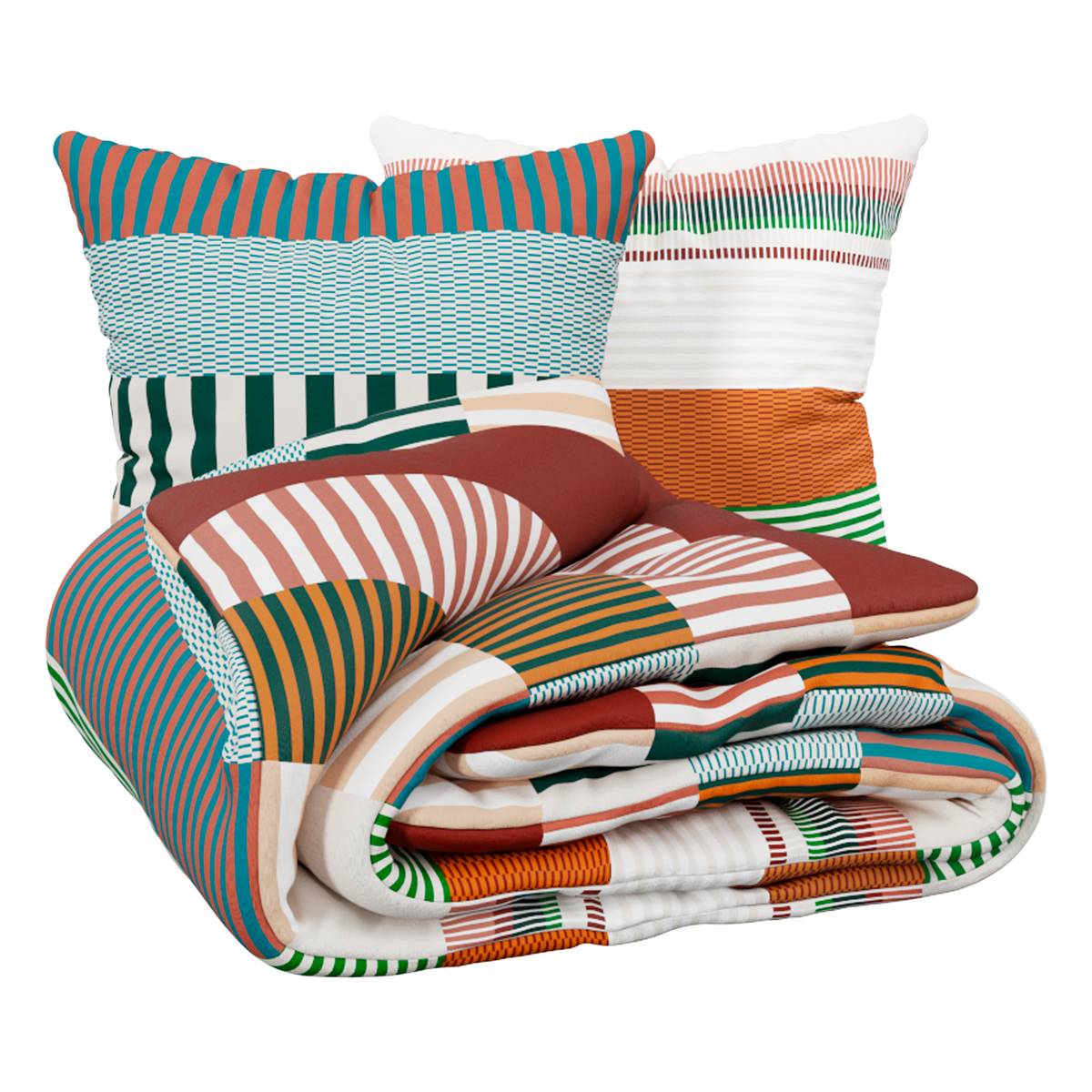 "Nocta" Printed Bedding Set Multicolor, 240x220 cm