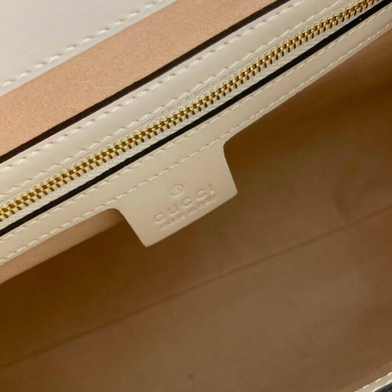 Replica Gucci Jackie 1961 Medium Tote Bag In White Leather 6490161:1High-quality replica