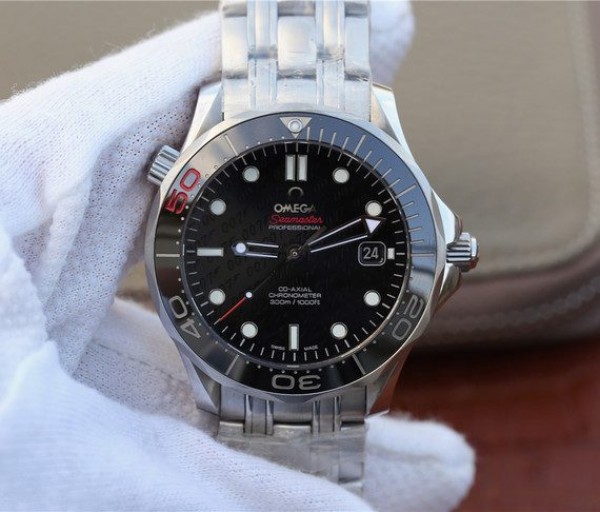 Replica Omega Seamaster 300M Chronometer SS  007  Limited Edition SS Bracelet A2824 - Elite Watch Atelier