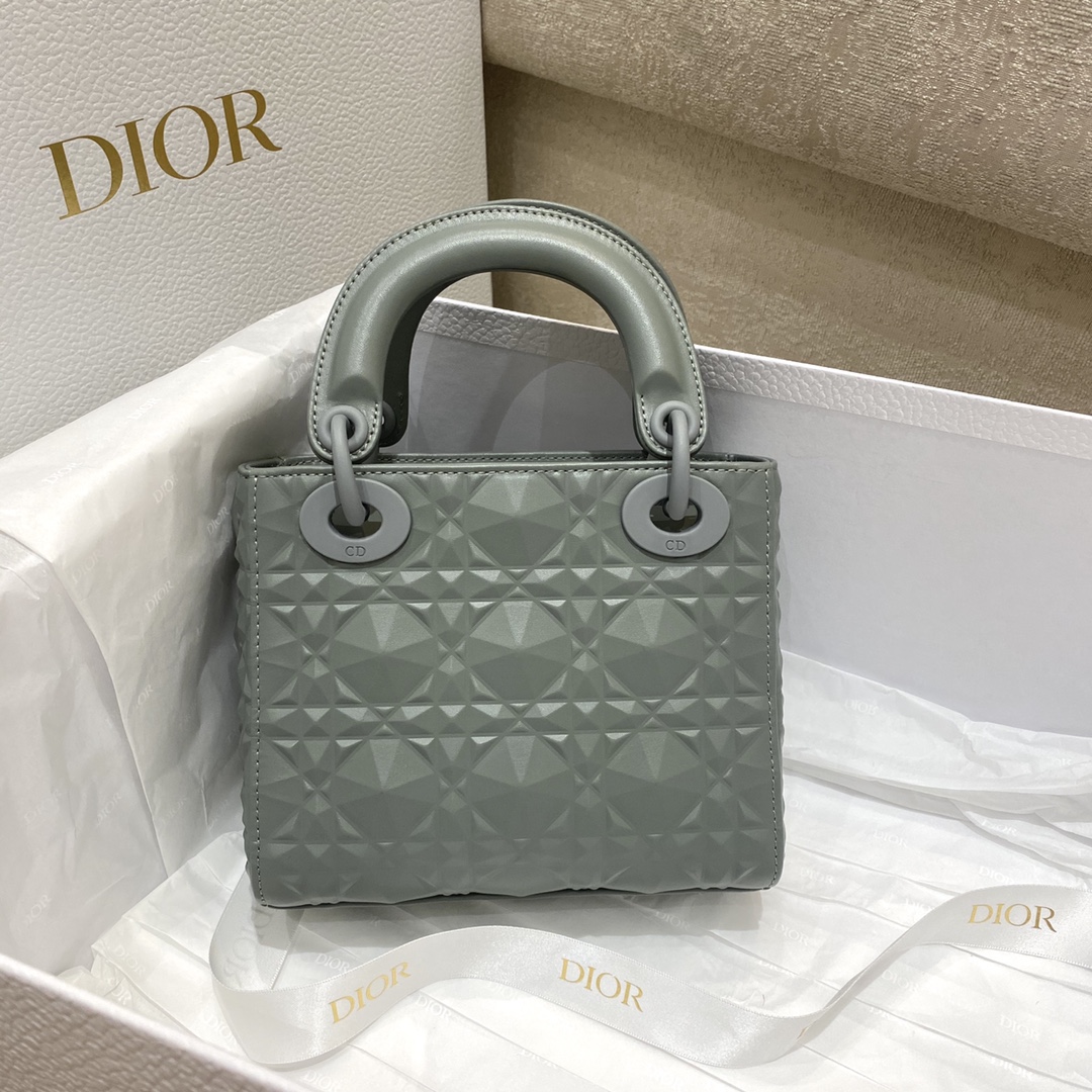 Dior Christian Dior Mini Lady Bag Grey For Women 6.5in/17cm1:1High-quality replica