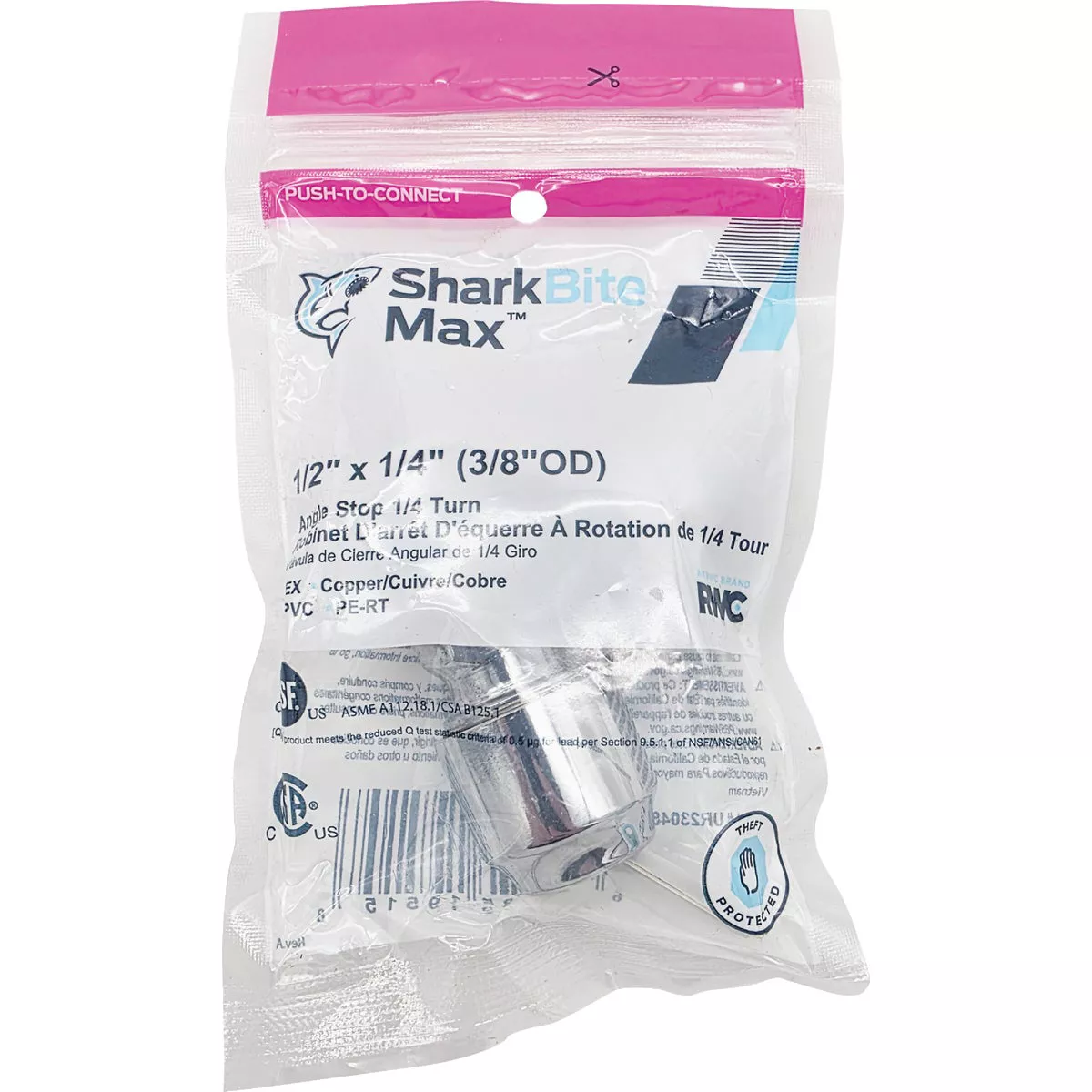 SharkBite 1/2 In. SB x 1/4 In. OD Quick Connect Angle Valve