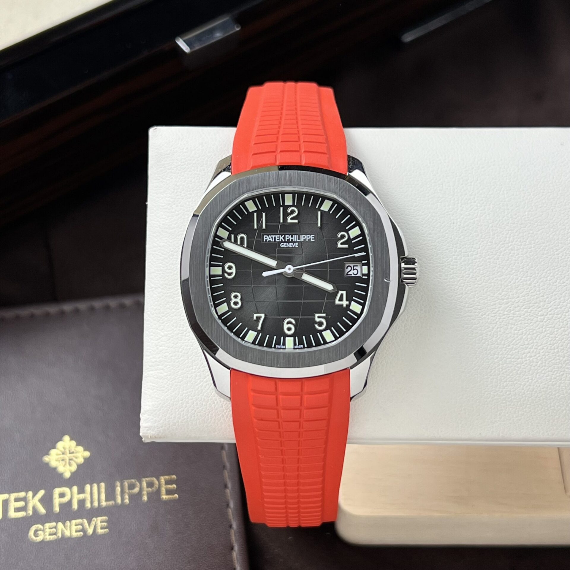 Patek Philippe Replica Watch Aquanaut 5167A Red Rubber Strap 3K Factory 40mm - Top club