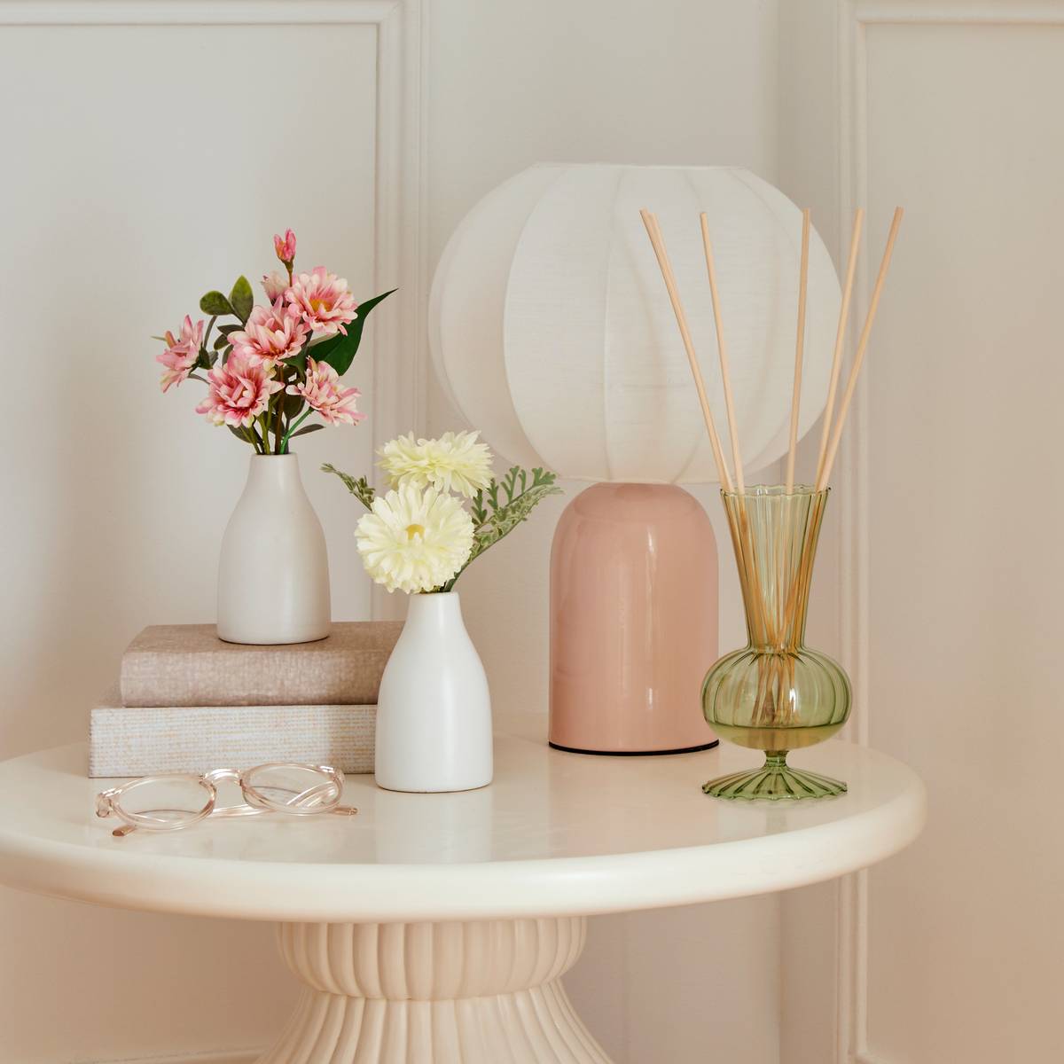 Lamp "Tobie" Rose, H.33 cm