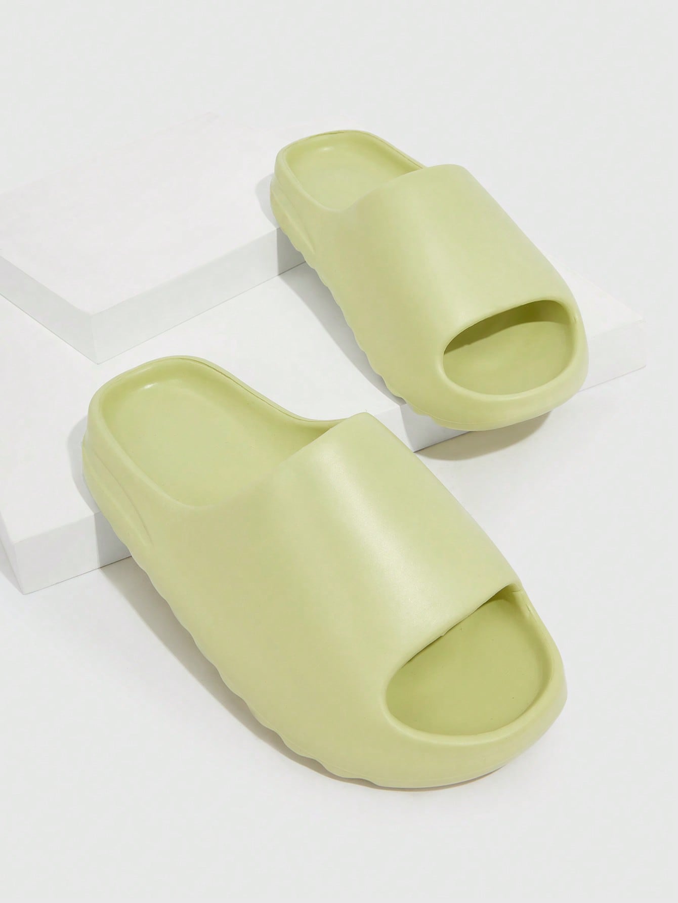 CUCCOO Basic Women Single Band Slides, Fashion Yellow EVA Slides