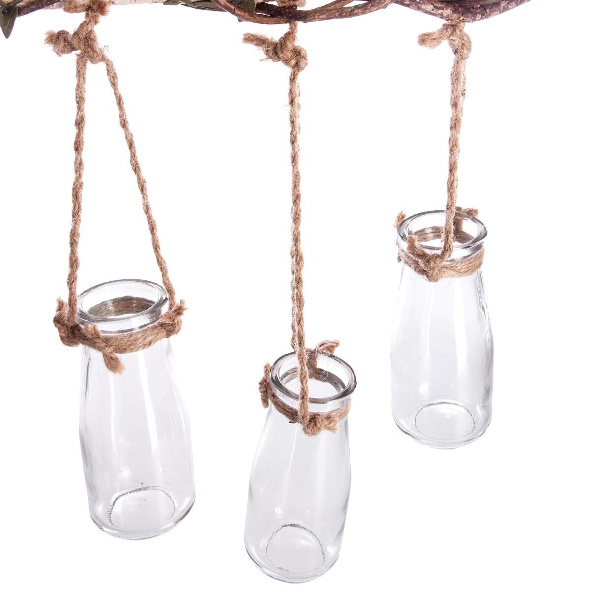 Set of 5 hanging soliflores, glass White, 44x40 cm