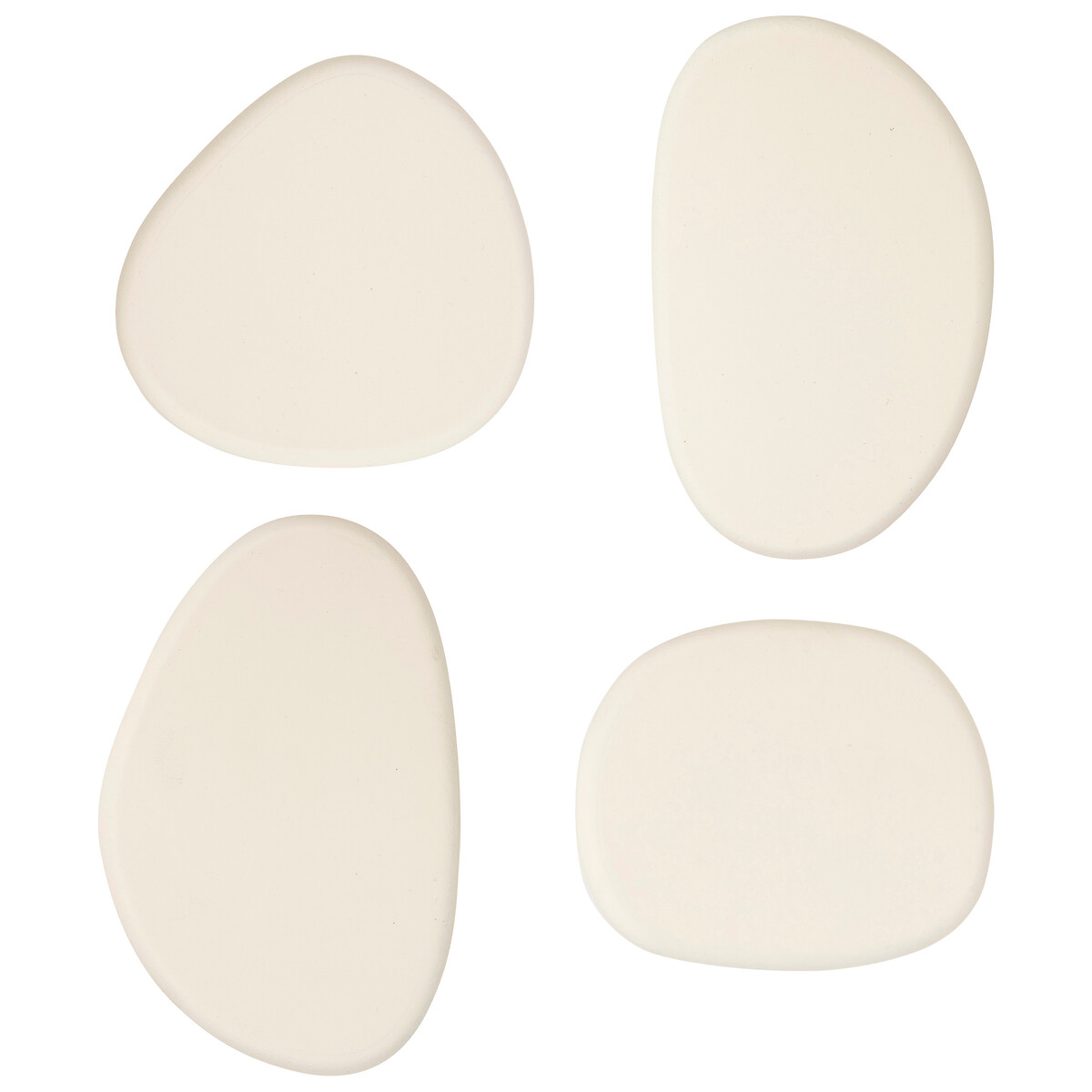 Set of 4 organic coat hooks "Karen" Ivory white, L.7/10 cm