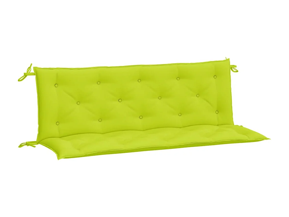 Coussins de banc de jardin lot de 2 vert vif tissu Oxford