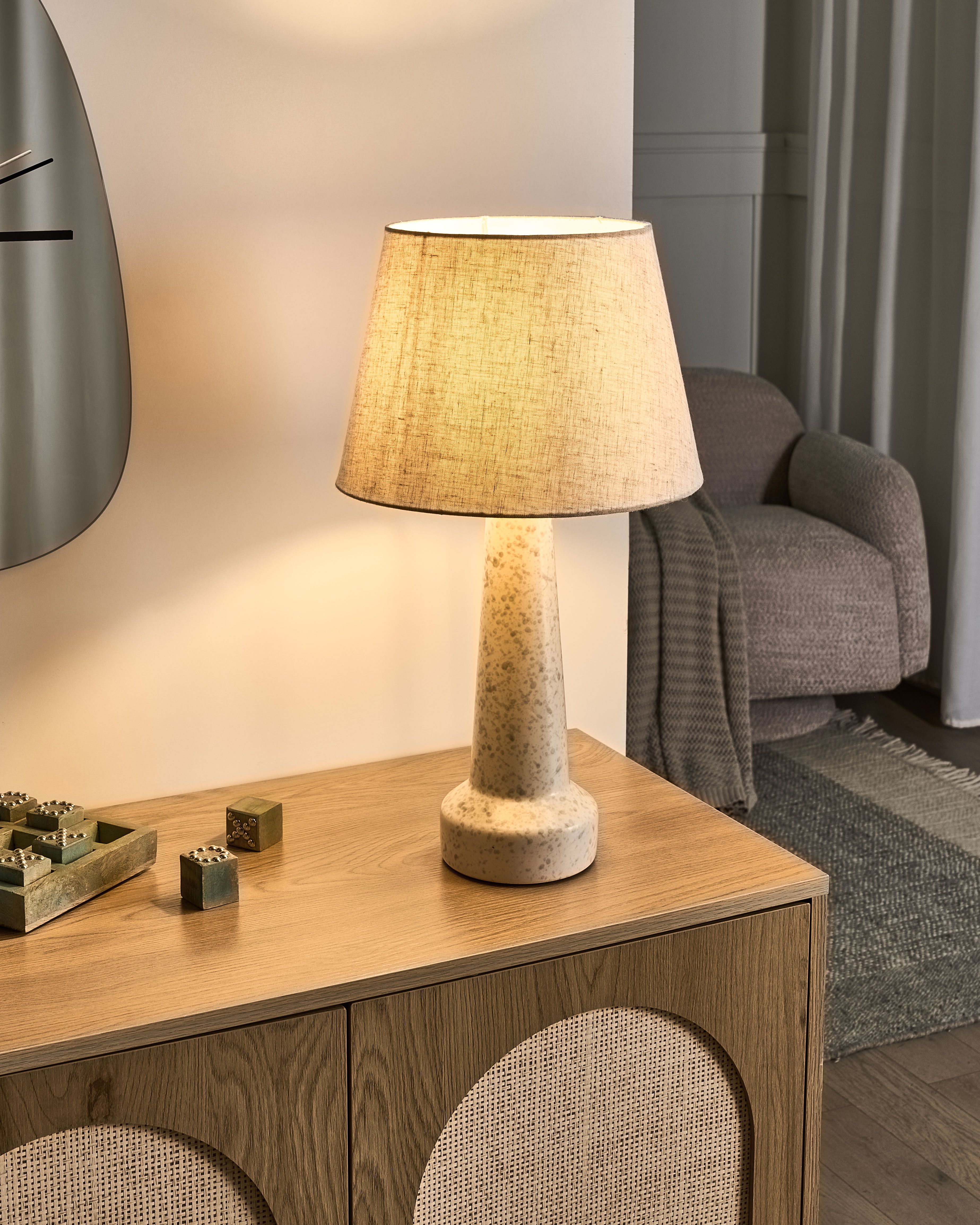 Table Lamp HUMUYA Ceramic Light Beige