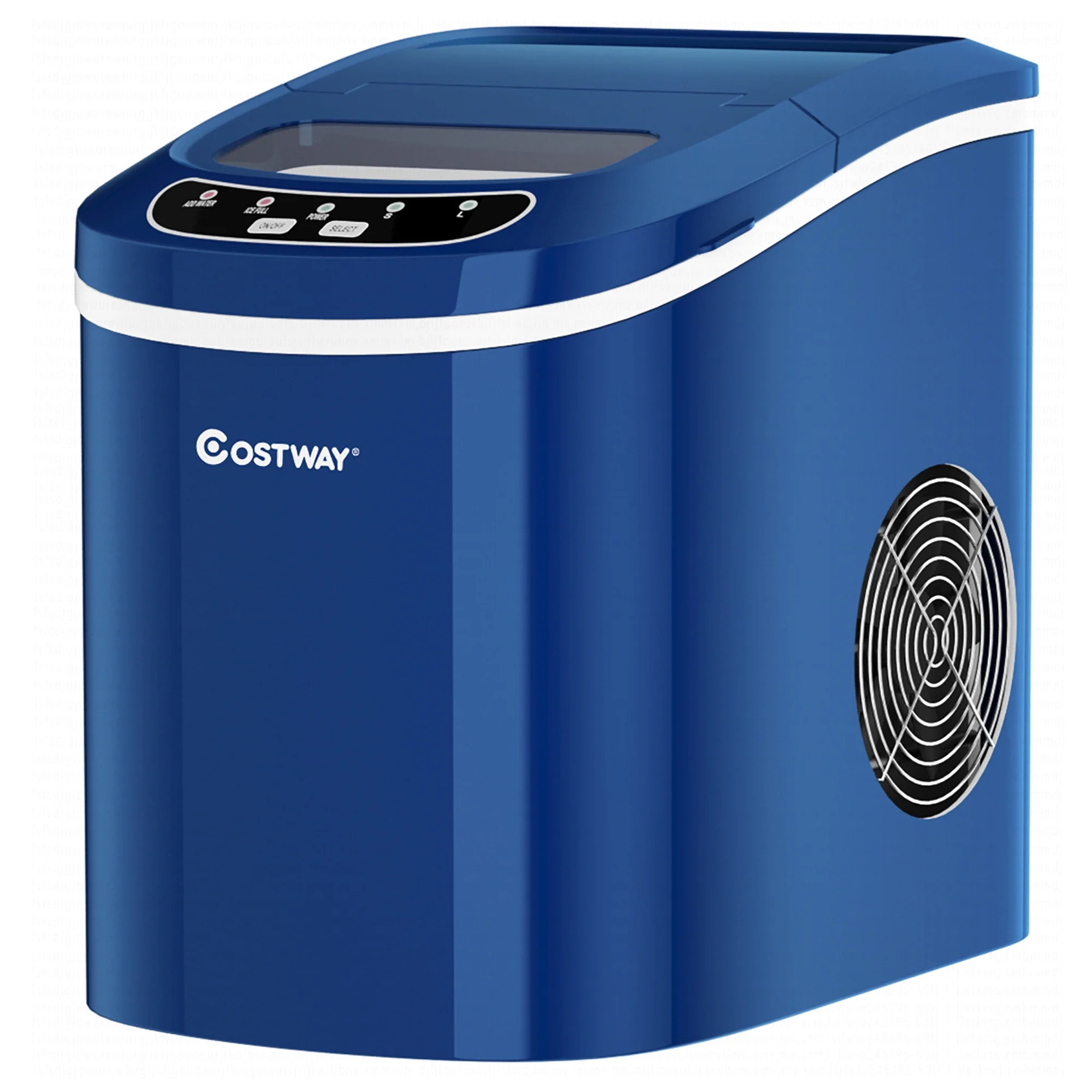 Costway Silver Portable Compact Electric Ice Maker Machine Mini Cube 26lb/Day - Image 30