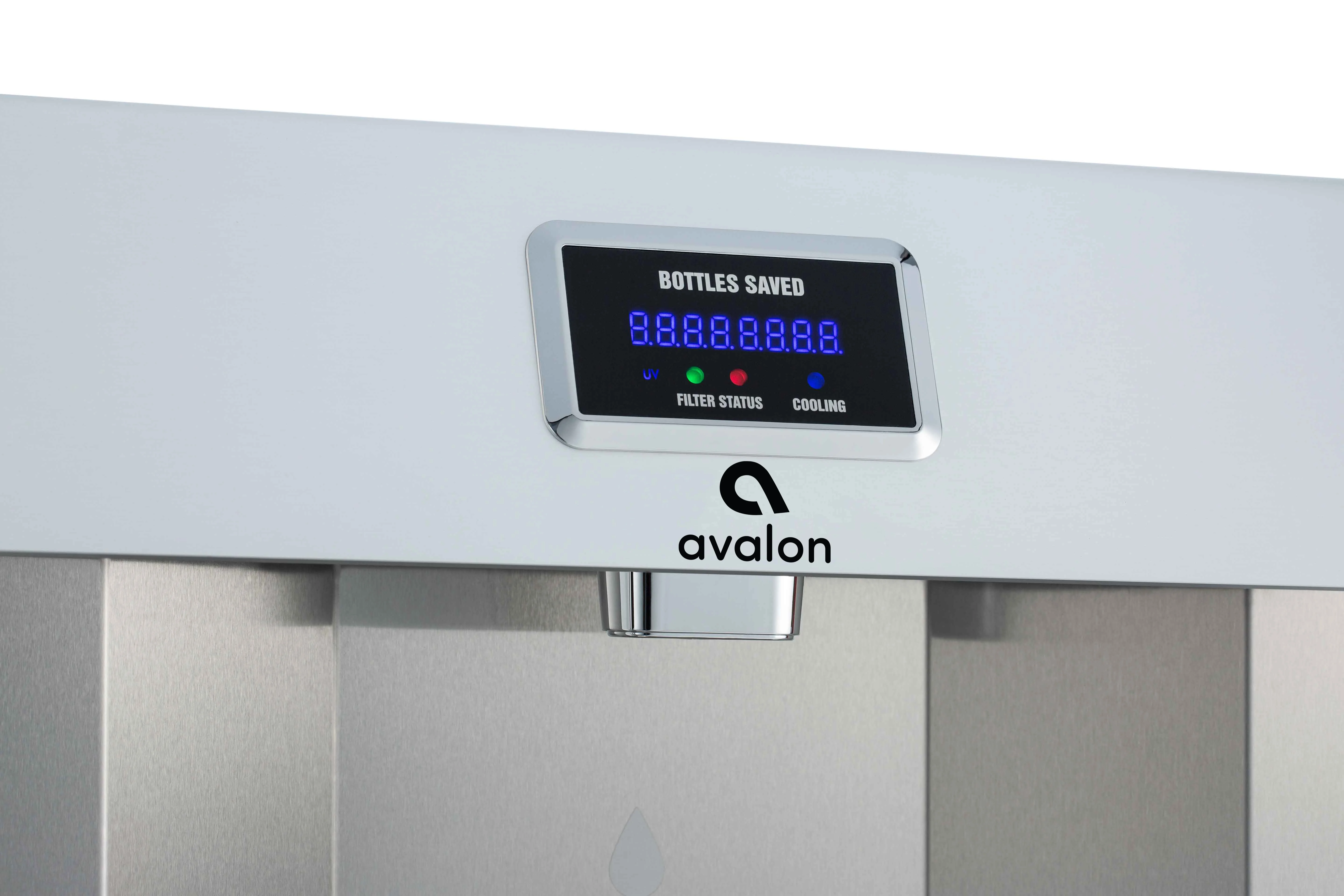 Avalon Wall Mounted Water Fountain with Bottle Filling Station, High Capacity Cooling, Sensor Dispensing, Self Cleaning, Digital Bottle Counter Display, Dual Filtration, ADA Compliant