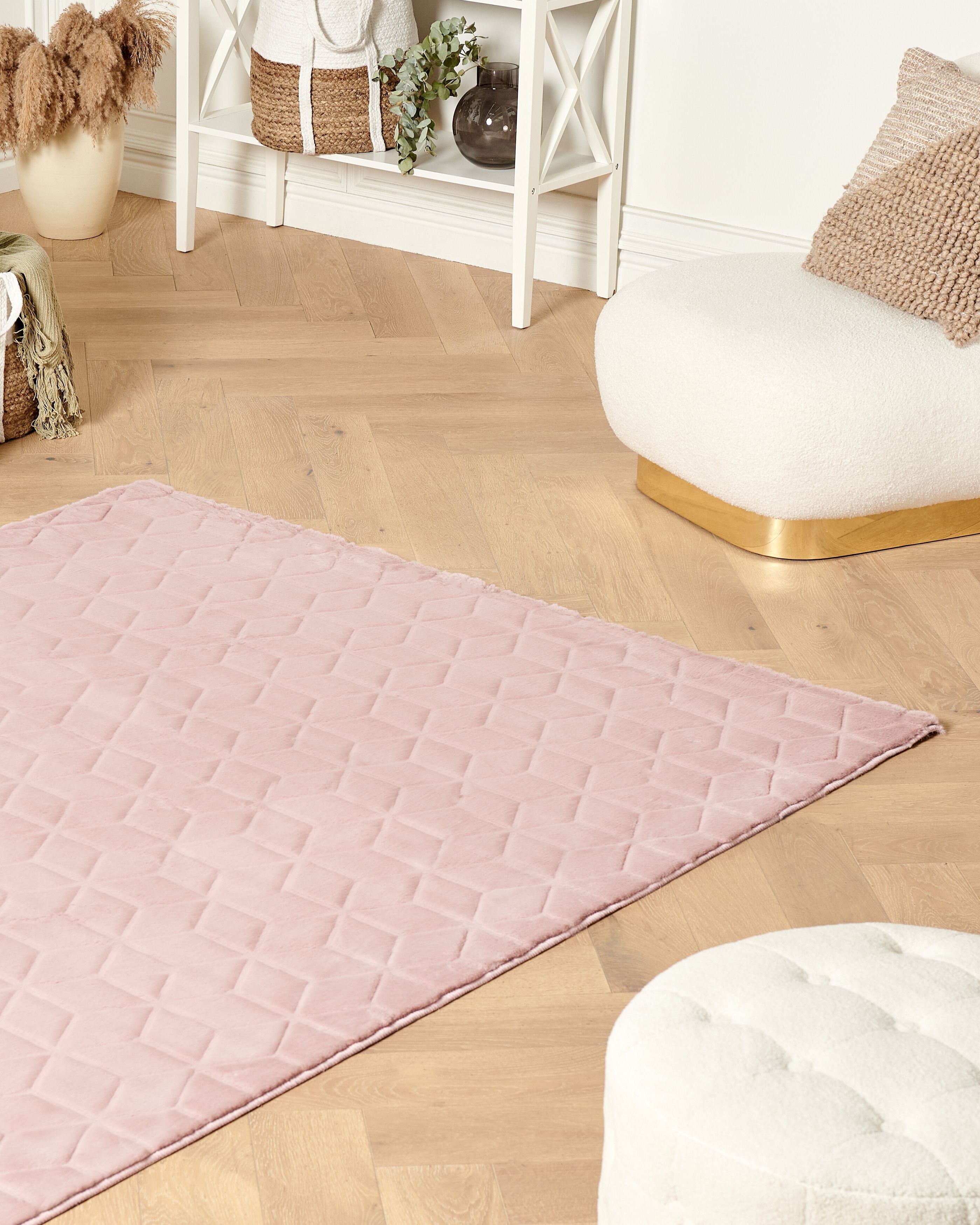 Faux Fur Rug THATTA Pink 160 x 230 cm