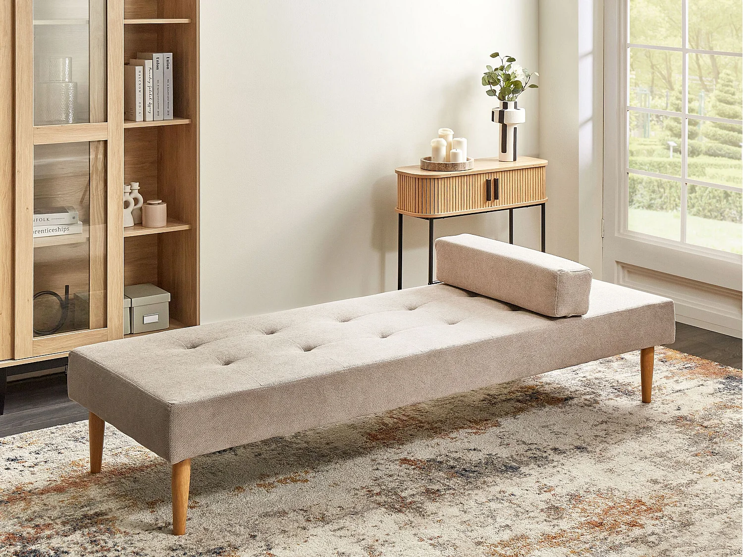 Chaise longue NIORT Tissu Beige