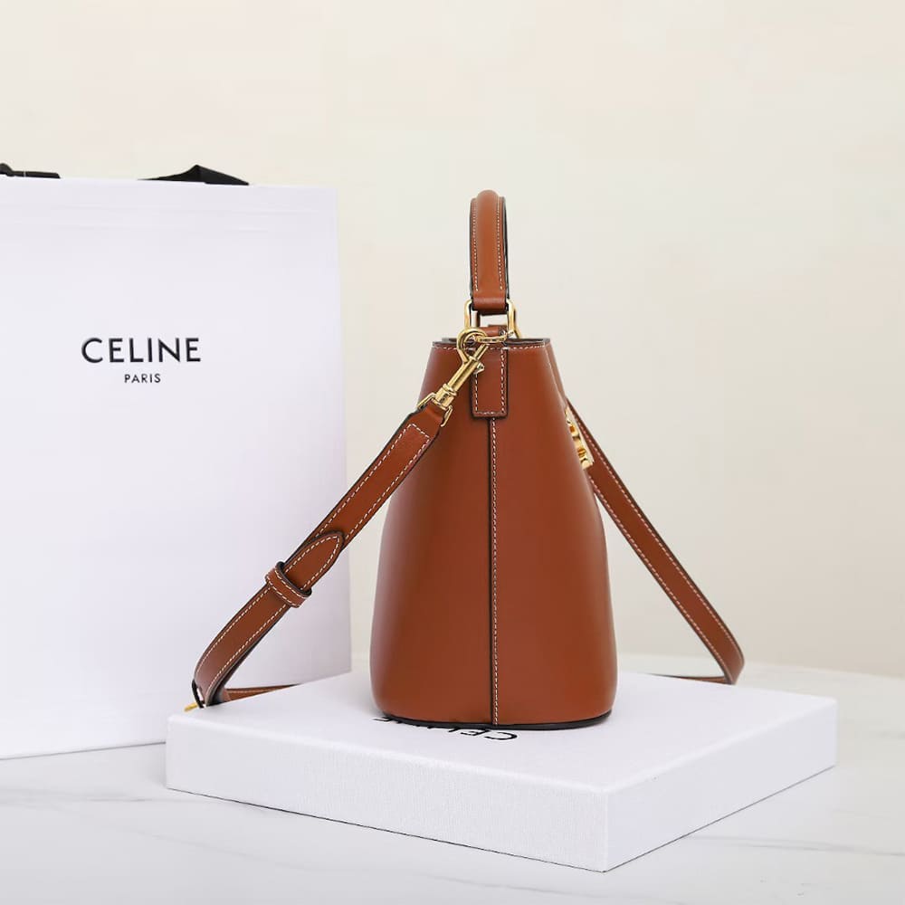 CELINE SMALL BUCKET LOUISE IN SMOOTH CALFSKIN(HIGH-END GRADE)1:1High-quality replica