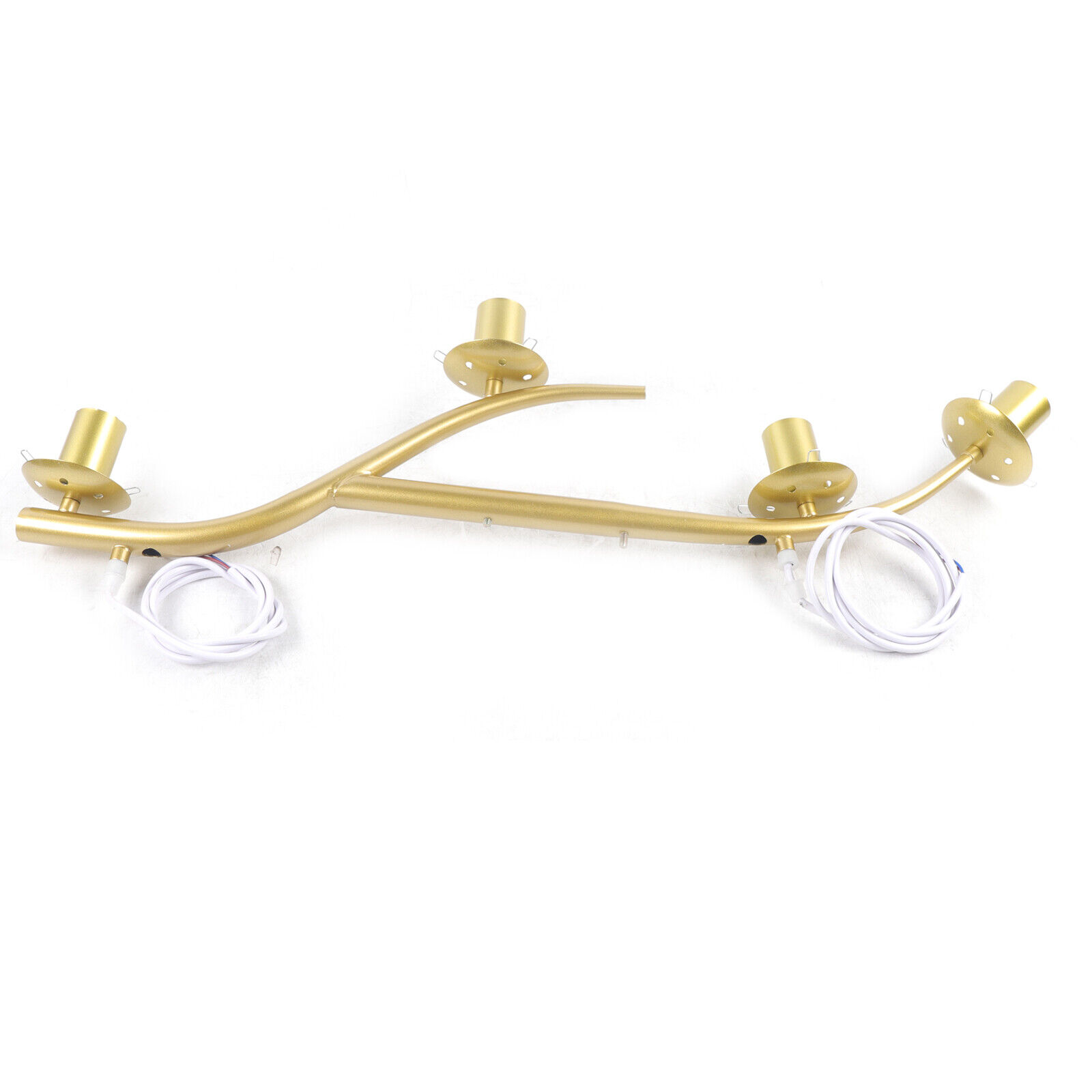 Miumaeov 4-Light Chandelier 2-Birds Modern Ceiling Pendant Light with Gold Glass Ball for Bedroom Living Room Kitchen Dining Room