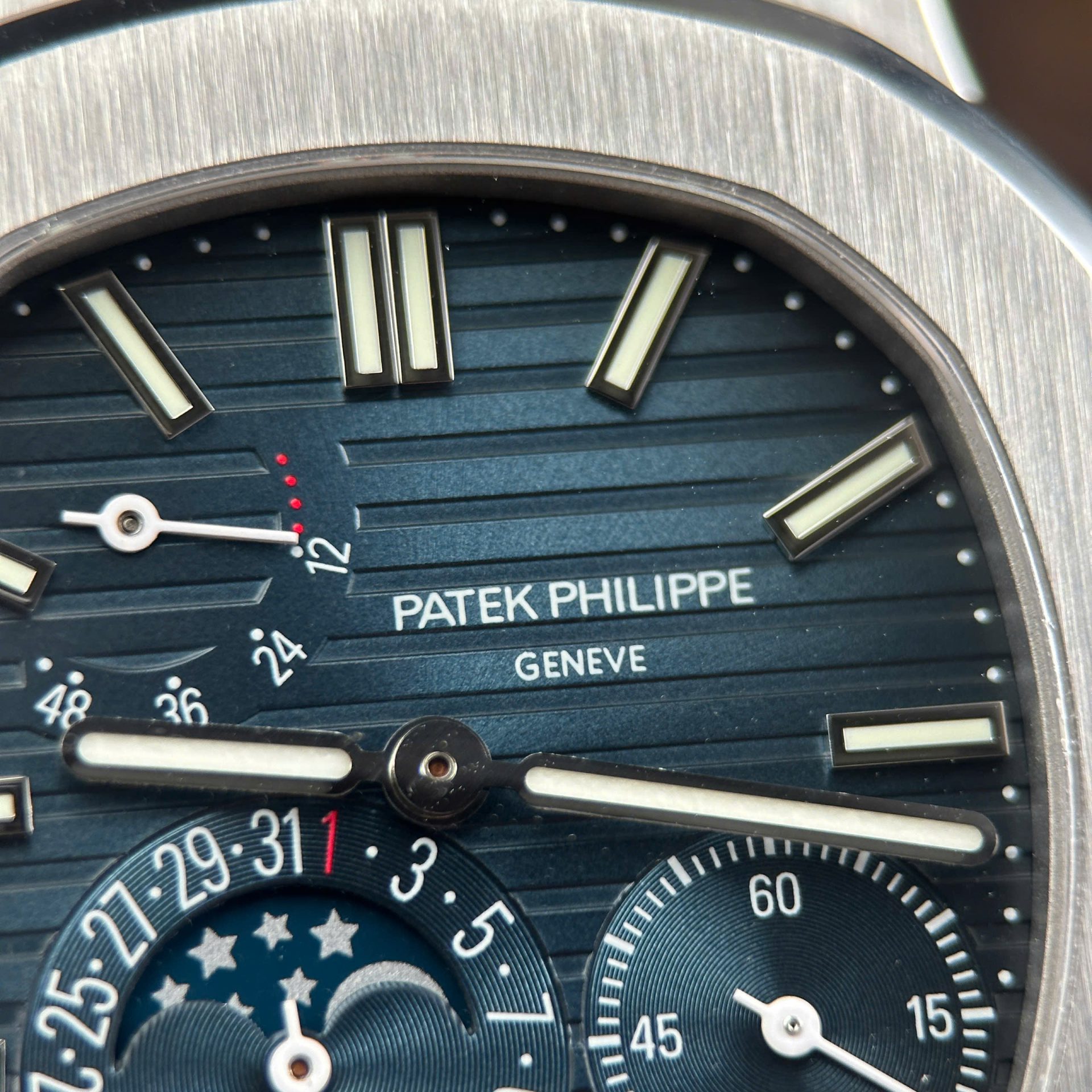 Patek Philippe Nautilus 5712 Copies Watches Blue Dial Leather Strap PPF Factory Version 3 40mm - Top club