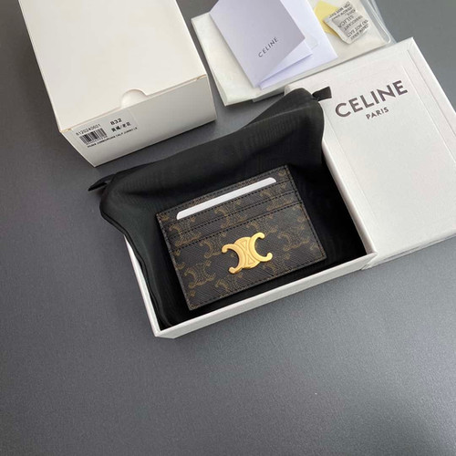 CELINE TRIOMPHE logo printed card holder