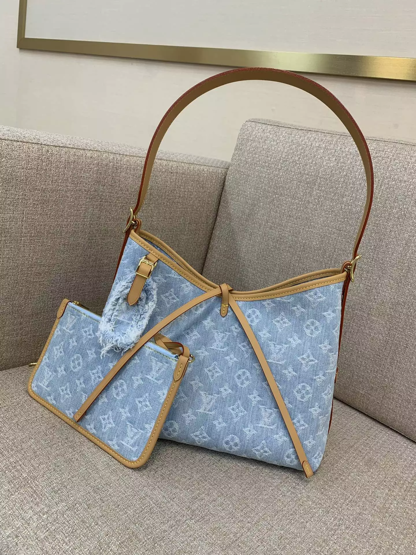 CarryAll PM Bag Blue Monogram Denim Organic Cotton1:1High-quality replica
