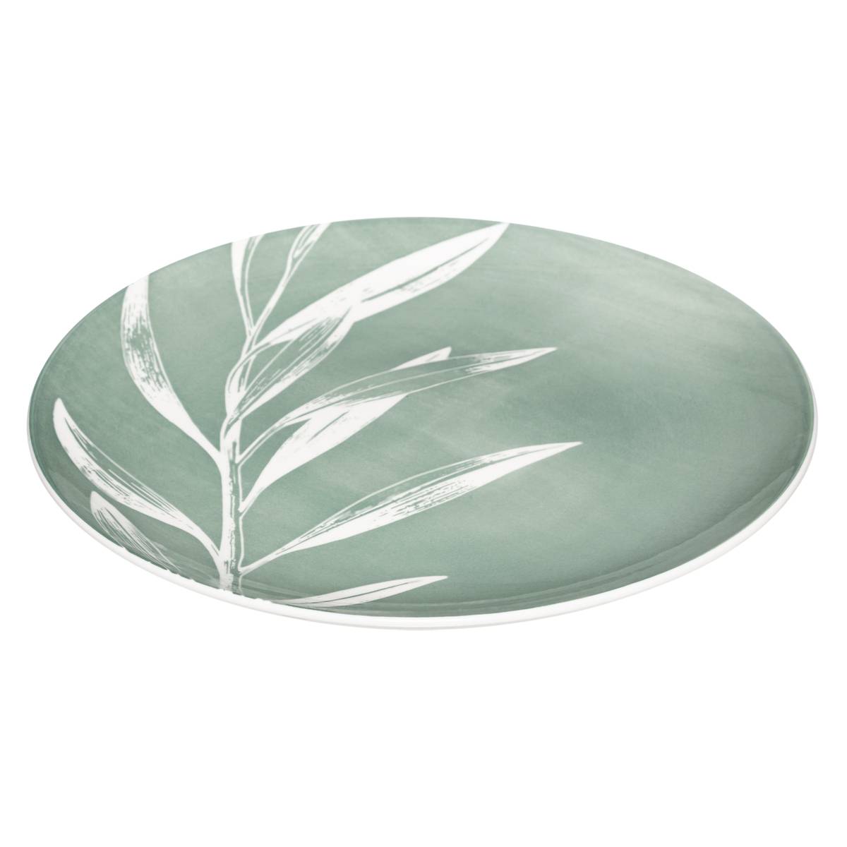 Set of 6 flat plates D.26.5 cm, Green