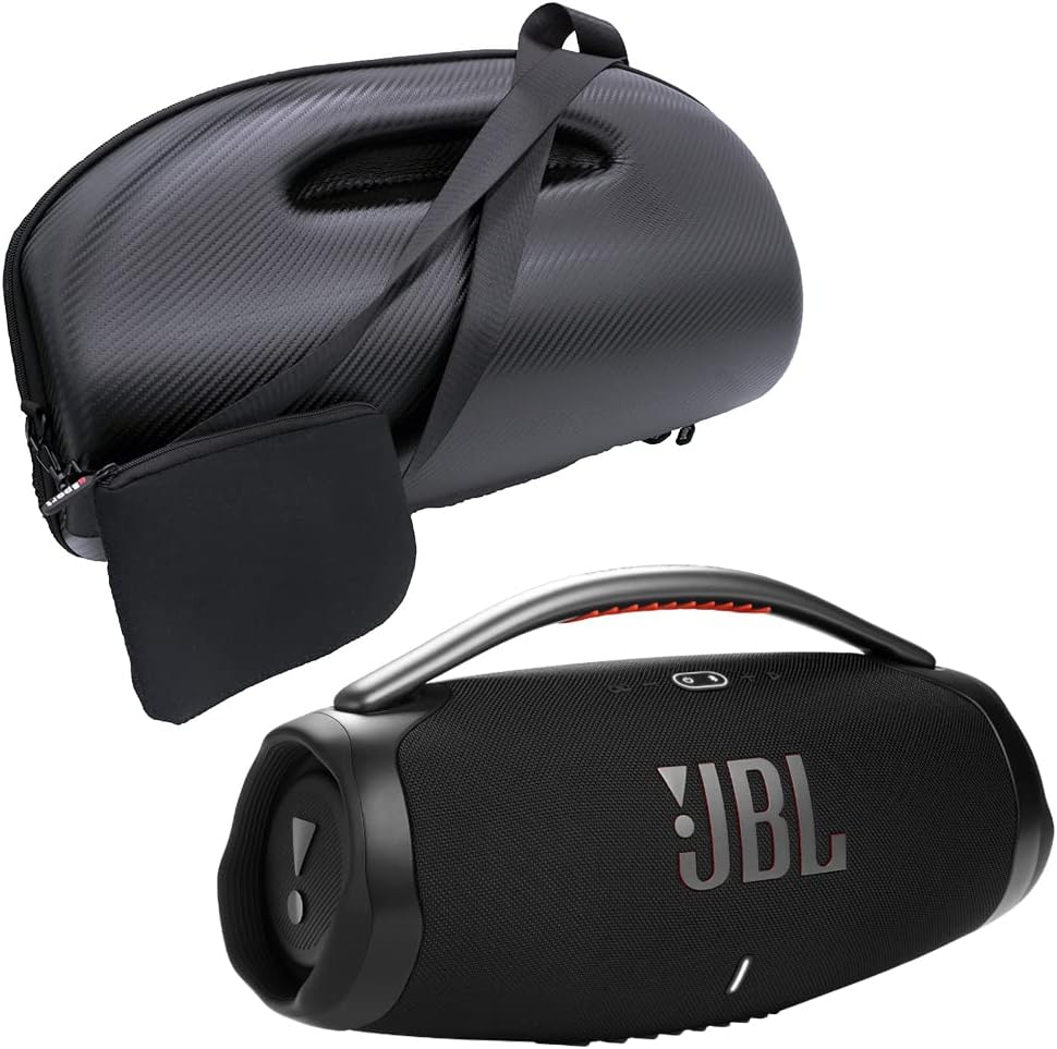 JBL Boombox 3 Black Portable Bluetooth Speaker with Massive Sound, Deepest Bass, IPX7 Waterproof, 24H Playtime, PartyBoost