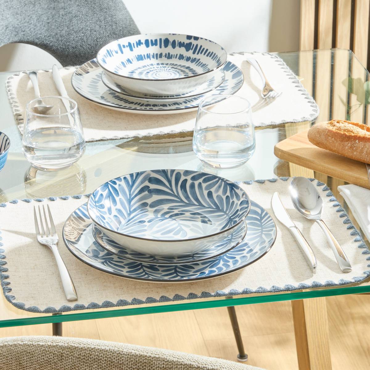 Set of 6 deep plates "Umami" Porcelain, D.20 cm