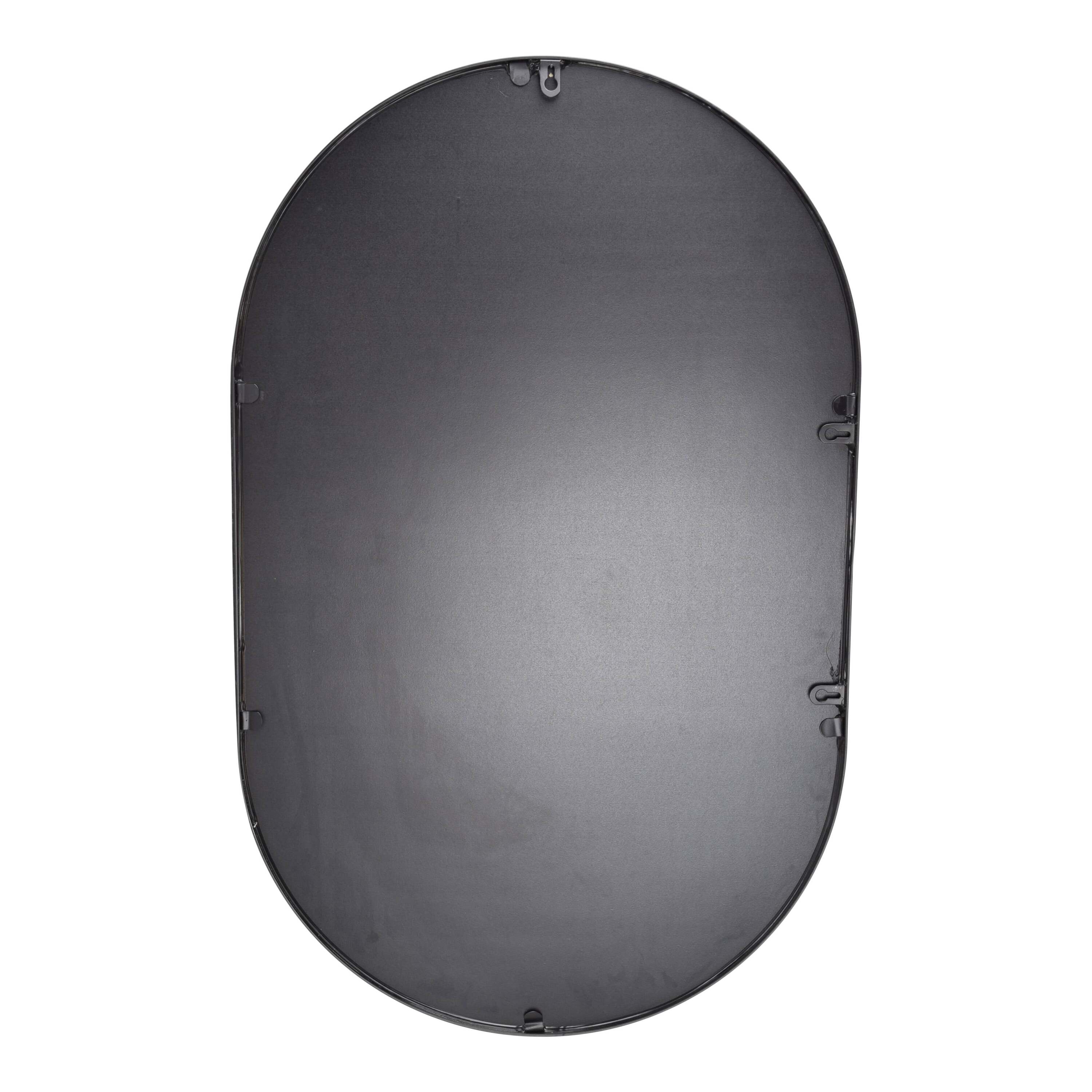 Fragix Boston Spiegel Ovaal - Zwart - Metaal - 80x50