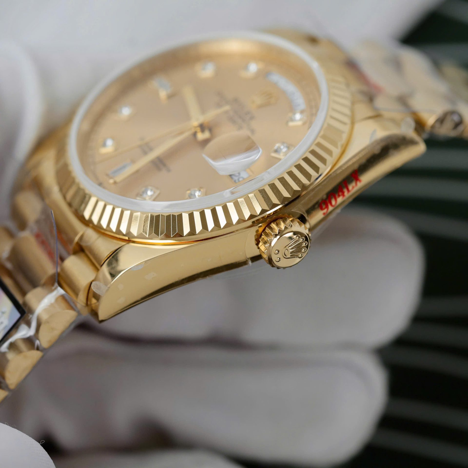 Rolex Day-Date M128238 Copies Watch Yellow Dial Weight 159Gram QF Factory 36mm - Elite Watch Atelier
