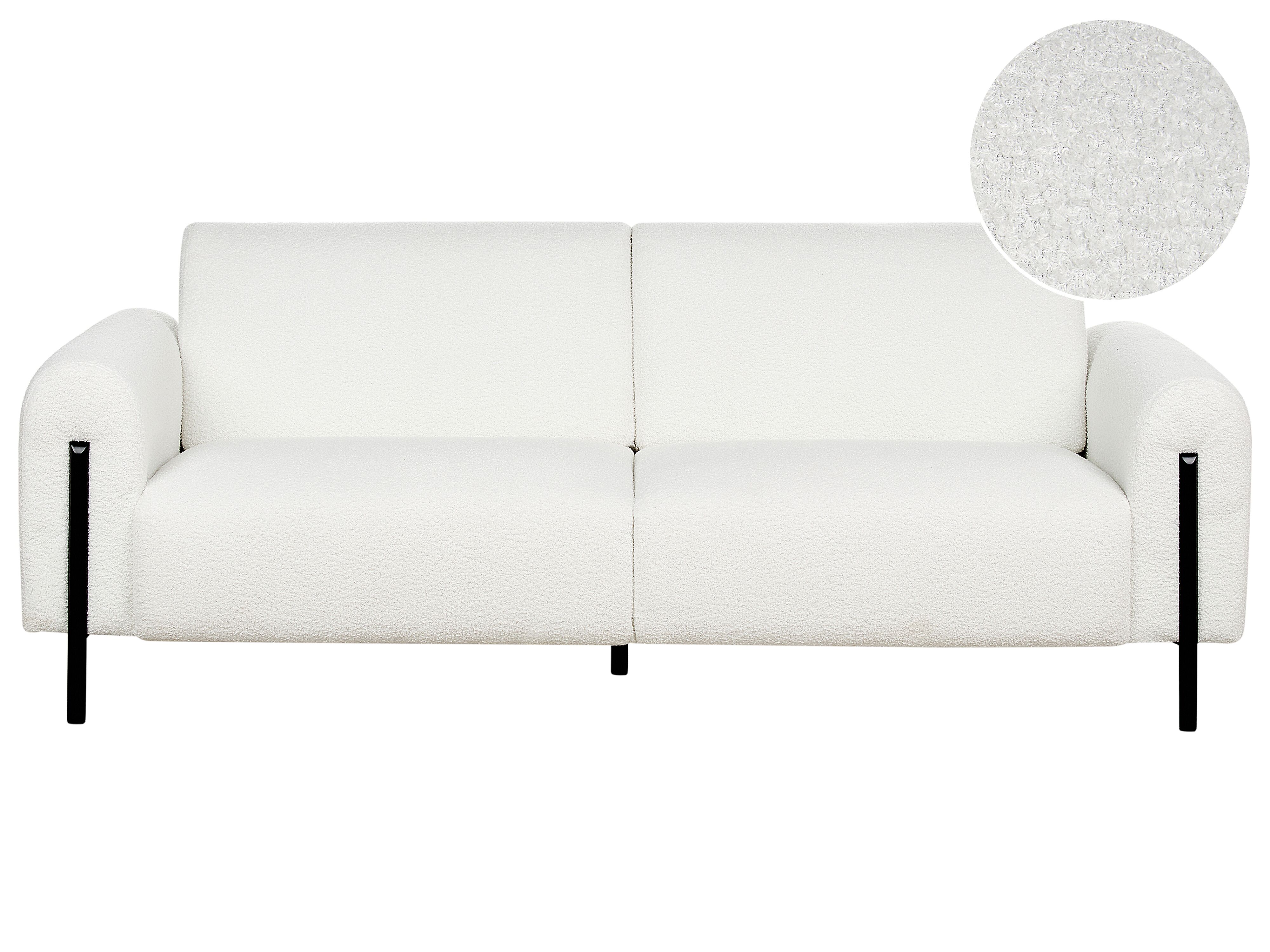 Sofa 3 Seater ASKIM Boucle White