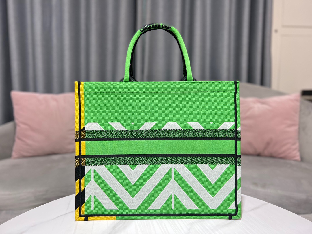 Christian Dior Large Dior Book Tote Green, For Women, Women’s Handbags 16.5in/42cm CD