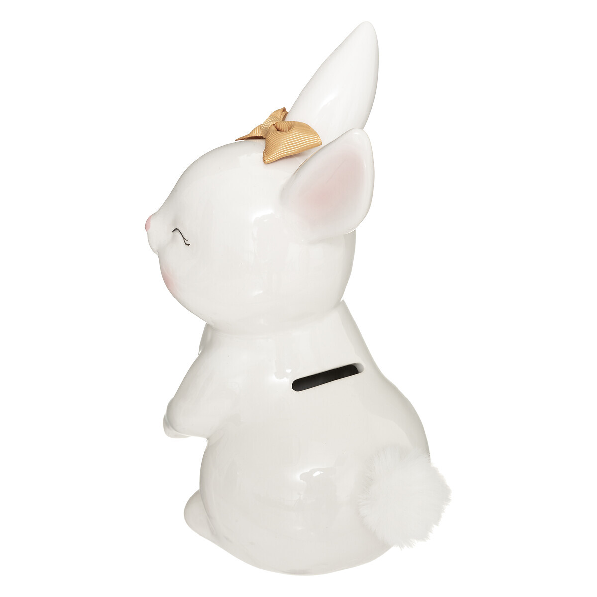 Kids money box "Rabbit" White, H.22 cm