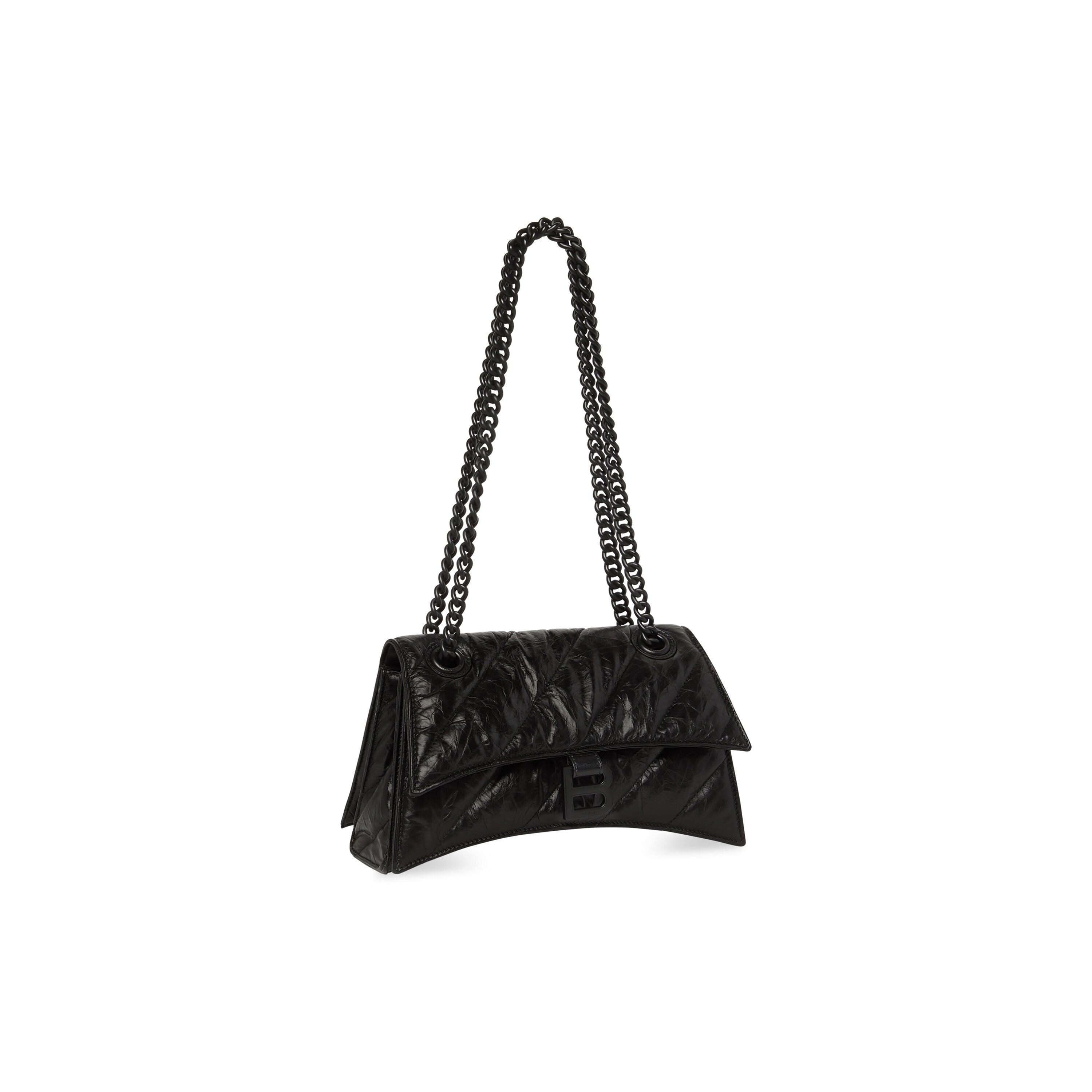 WOMEN'S CRUSH SMALL CHAIN BAG QUILTED IN BLACK - Replicaclubs