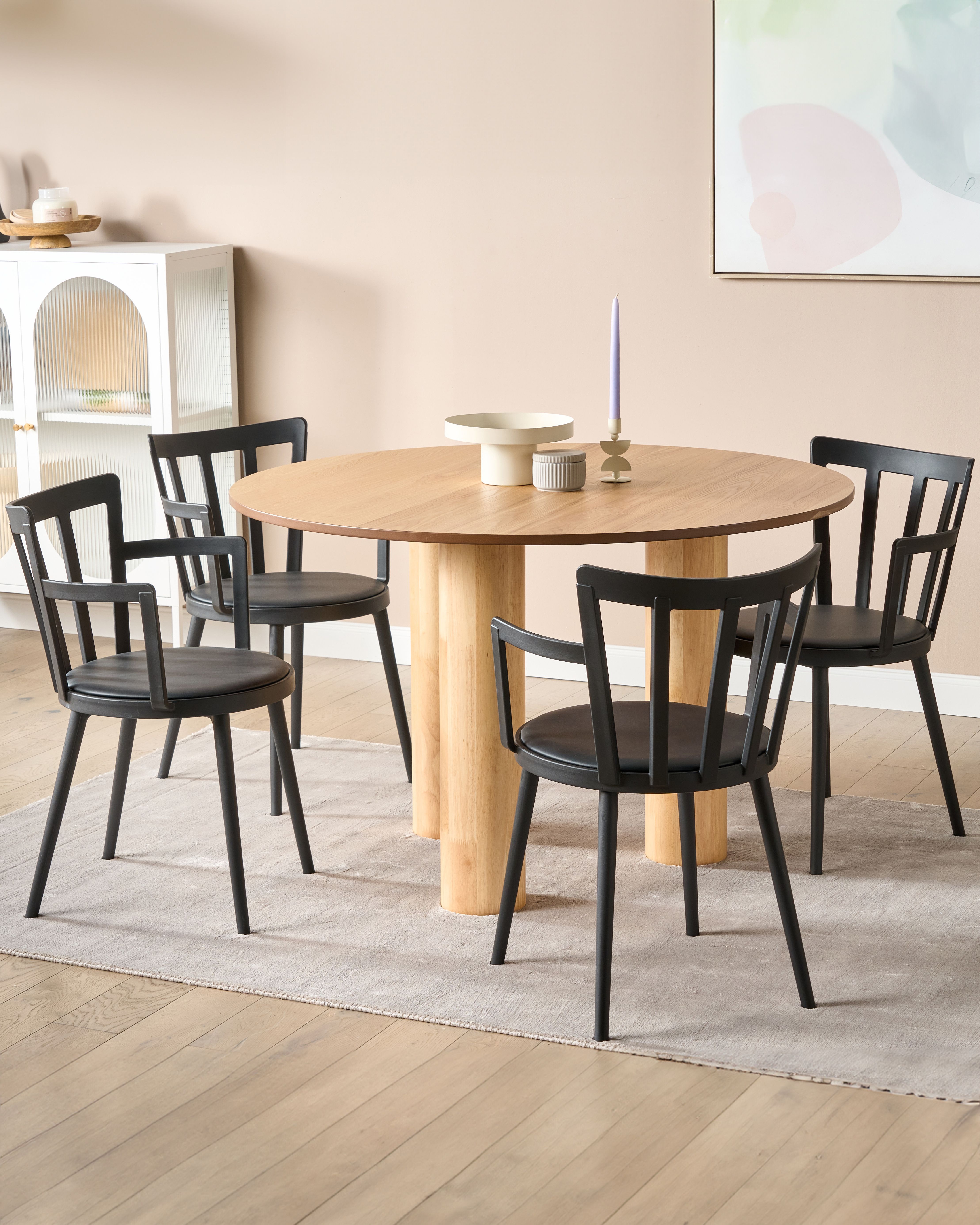 Set of 4 Dining Chairs MORILL Black