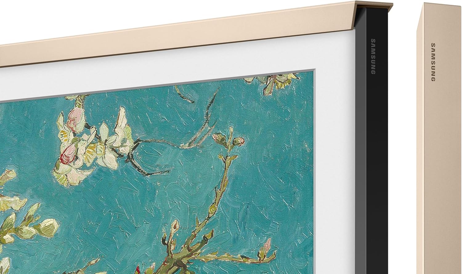 Samsung 55” The Frame TV Customizable Bezel  Magnetic  Quick and Easy Installation  VG-SCFC55SGMZA  2023  Sand Gold Metal