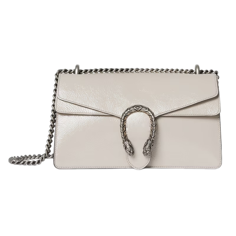 Dionysus Small Shoulder Bag in Light Grey Patent Leather1:1High-quality replica