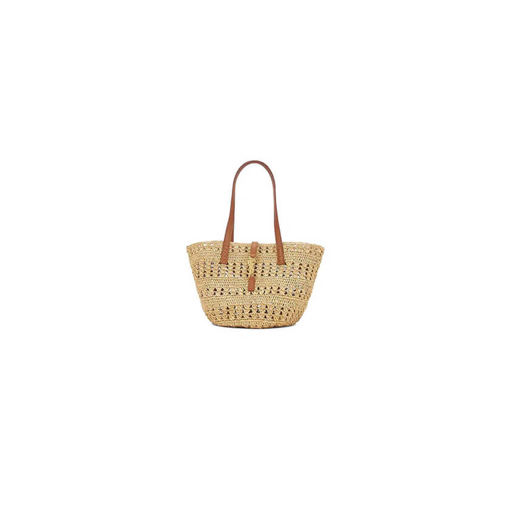 YSL Medium Panier Raffia Bag In Brown1:1High-quality replica