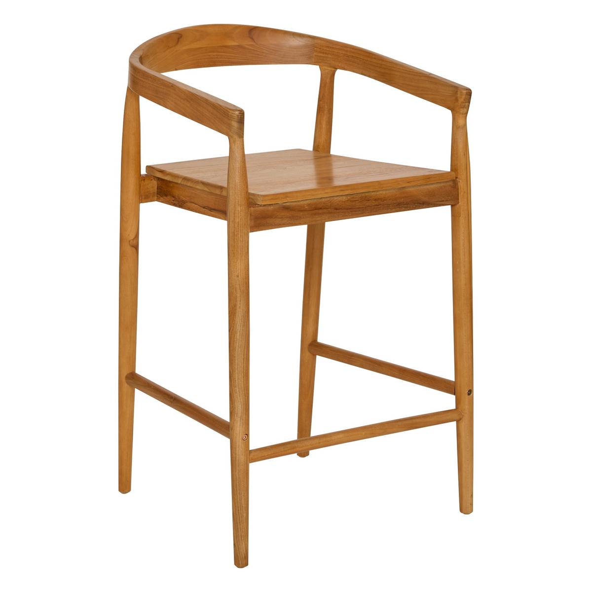 Set of 2 "Miyako" Bar Stools Brown, 56x55.5 cm