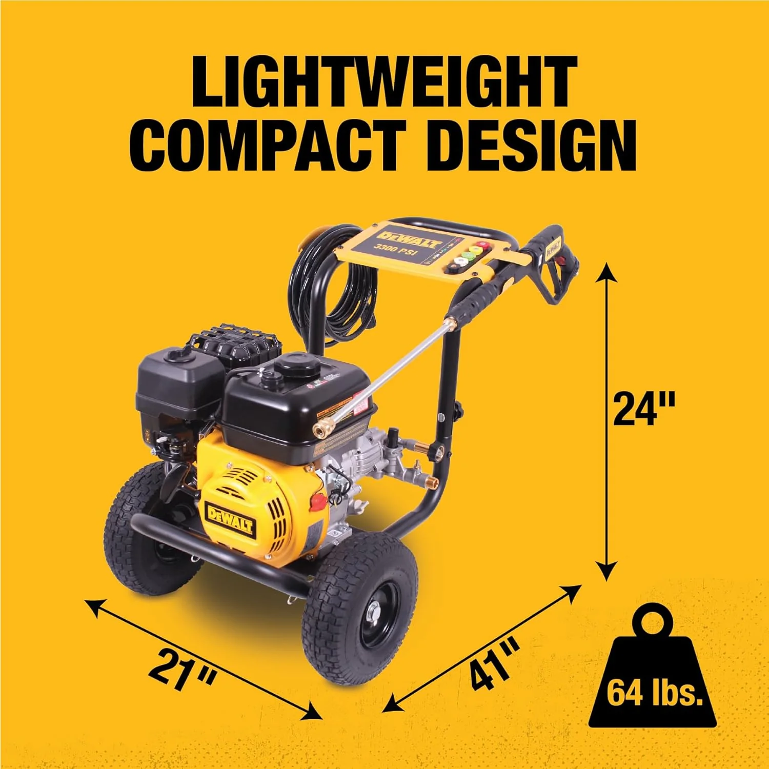 DeWalt Gas Pressure Washer 3300 PSI 2.4 GPM With 25-ft Hose And 5 Nozzles - DXPW3300-S - Image 8 DeWalt Gas Pressure Washer 3300 PSI 2.4 GPM With 25-ft Hose And 5 Nozzles - DXPW3300-S - Image 8